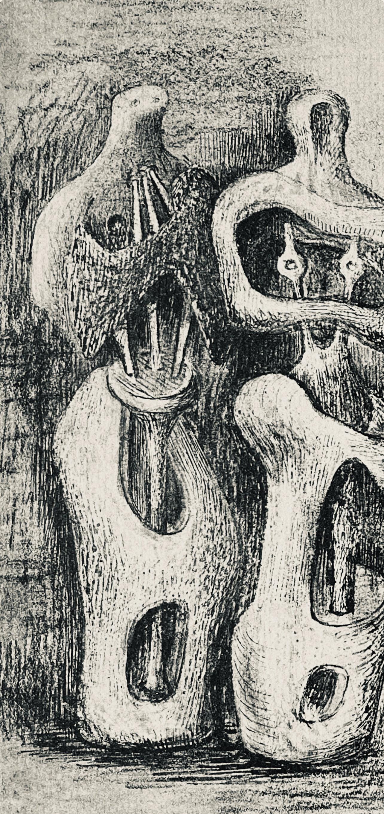 Henry Moore, Standing Figures, The Drawings of Henry Moore, Limited Edition Lithograph