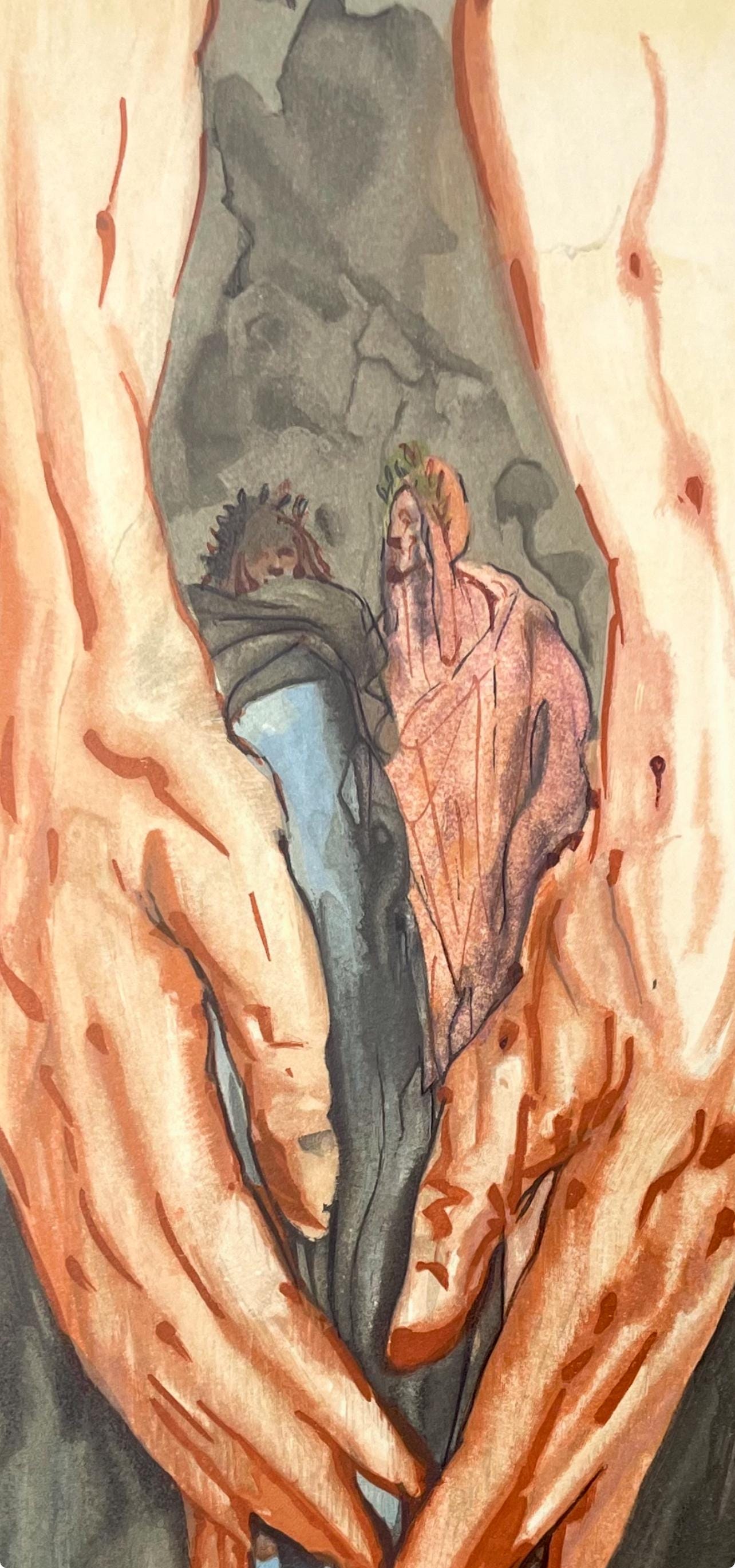 Salvador Dali, Hölle XVI (Field 189-200; Michler/Löpsinger 1039-1138), Die Göttliche Komödie, Signed, Limited Edition Woodcut