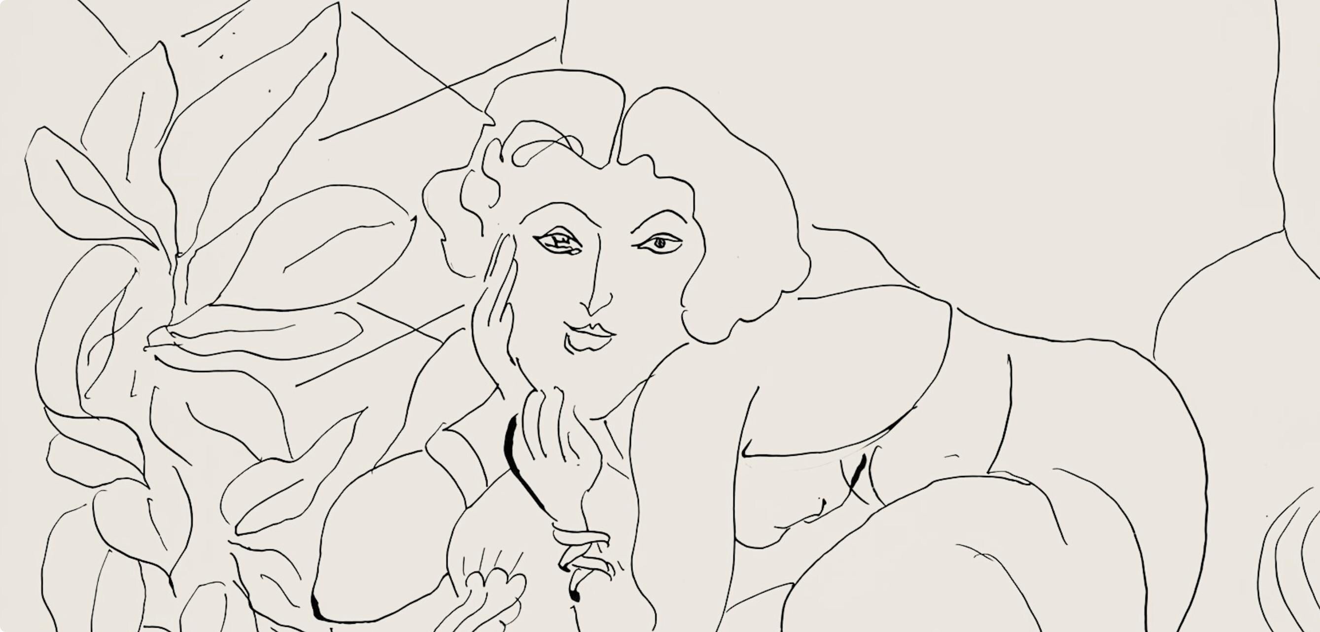 Henri Matisse, Série C, var. 2 (Duthuit 9), Henri Matisse, Dessins, Thèmes et variations, Limited Edition Lithograph
