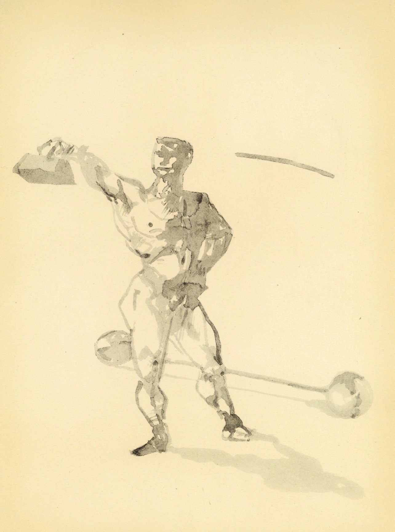 Henri de Toulouse-Lautrec, Travail des poids, The Circus by Toulouse-Lautrec, Limited Edition Lithograph