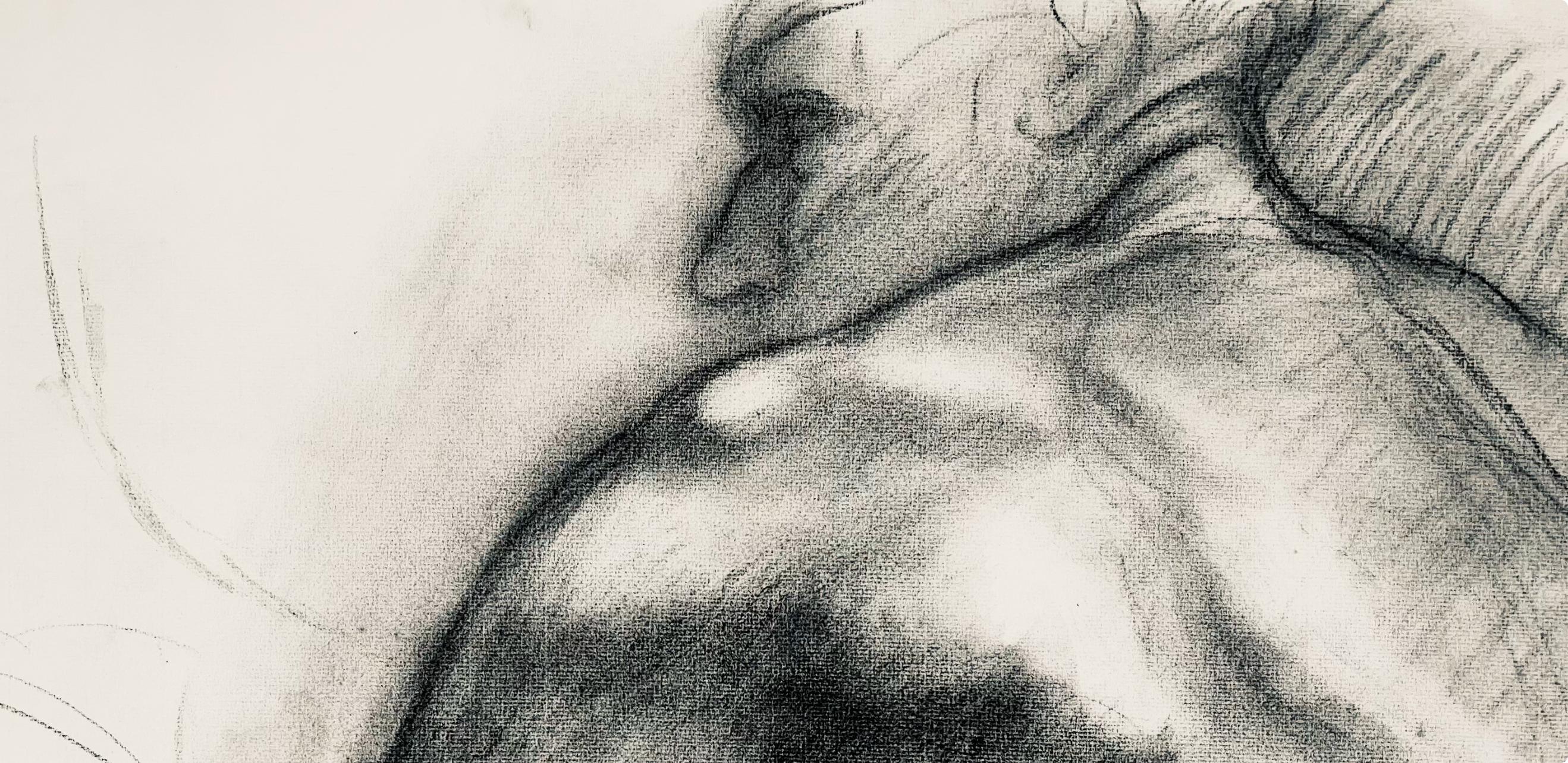 Ian Hornak, Renaissance Male Nude Figure Study, 1963, Original Drawing