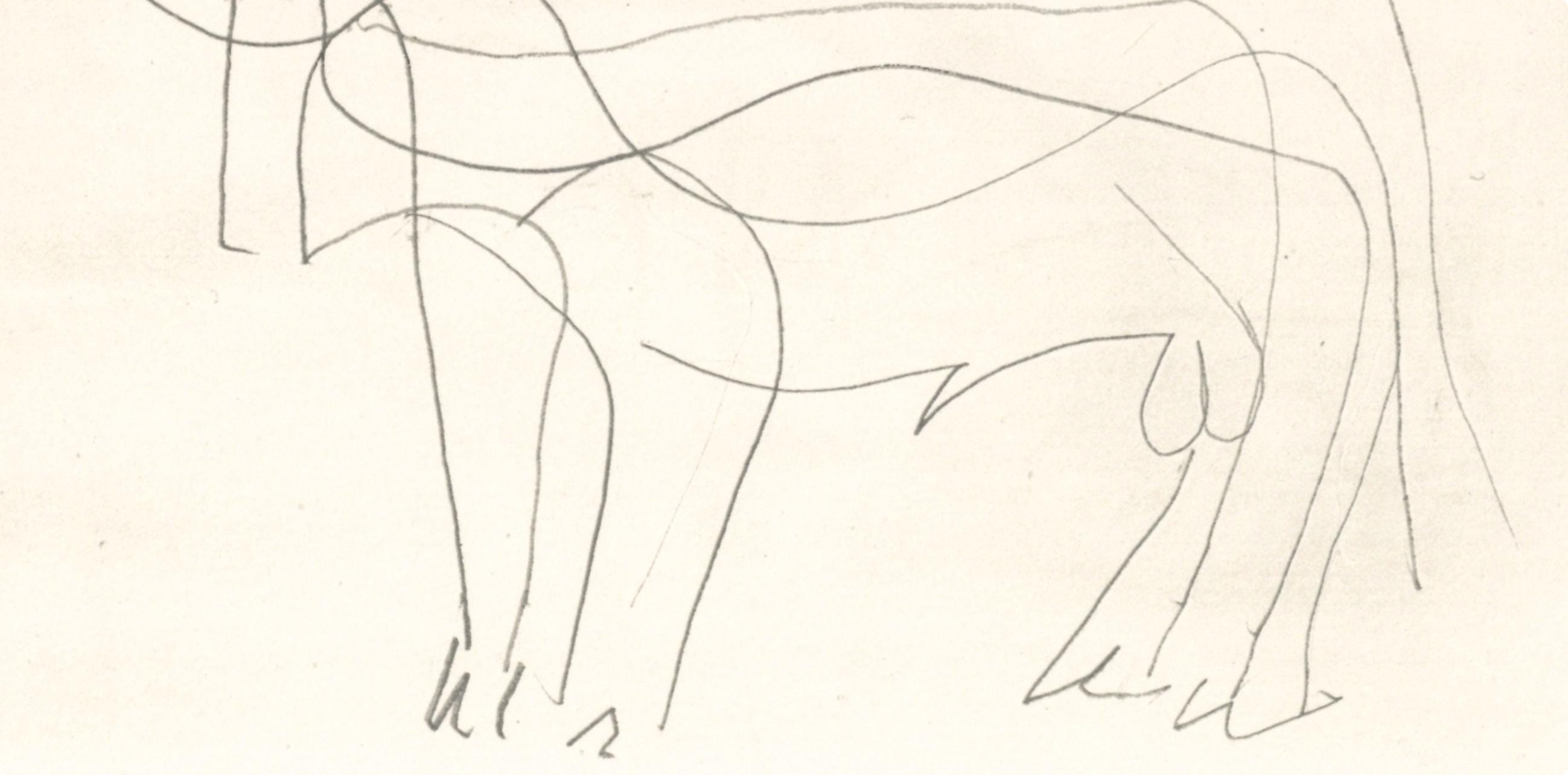 Pablo Picasso, Composition, Le Goût du Bonheur (Cramer 148; Bloch 2013), Limited Edition Mixed Media Lithograph