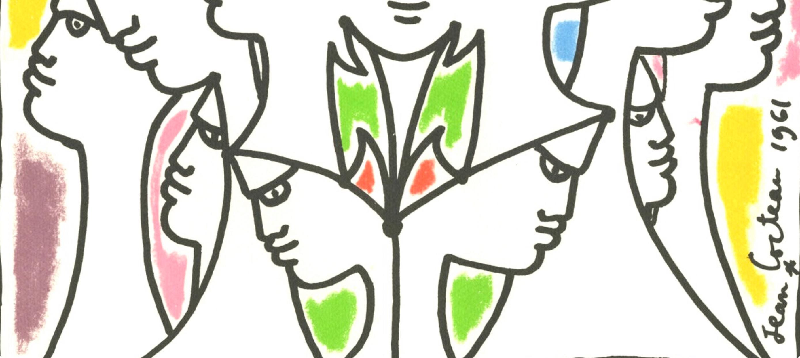 Jean Cocteau, Composition, Nous croyons en l'Europe, Limited Edition Silkscreen
