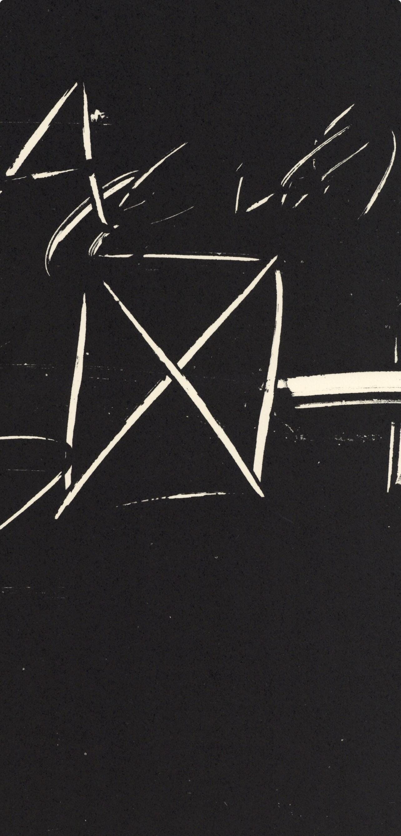 Antoni Tàpies, Composition, Derrière le miroir, Limited Edition Lithograph