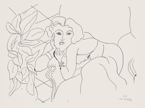 Henri Matisse, Série C, var. 2 (Duthuit 9), Henri Matisse, Dessins, Thèmes et variations, Limited Edition Lithograph