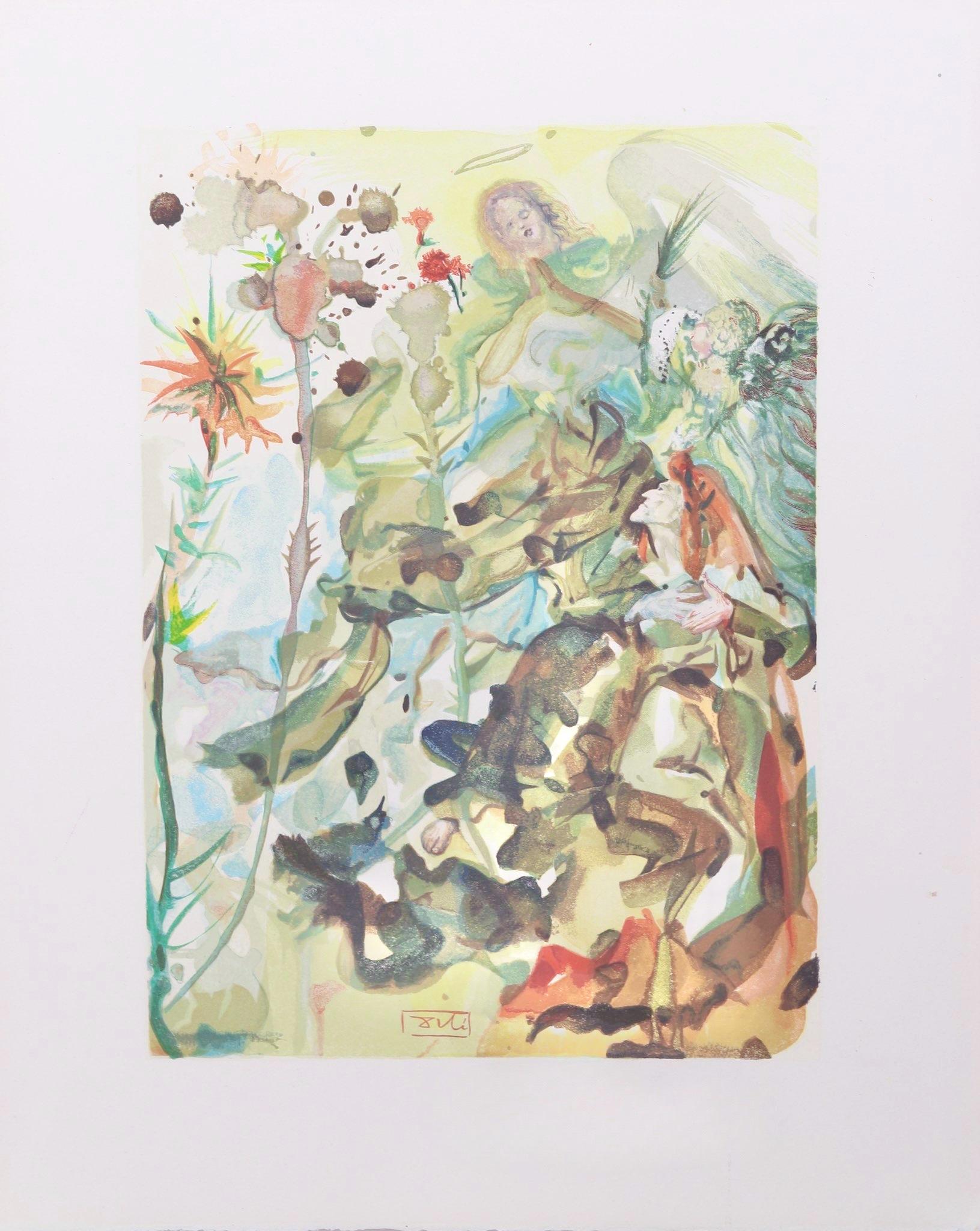 Salvador Dali, Paradies XXVI (Field 189-200; Michler/Löpsinger 1039-1138), Die Göttliche Komödie, Signed, Limited Edition Woodcut