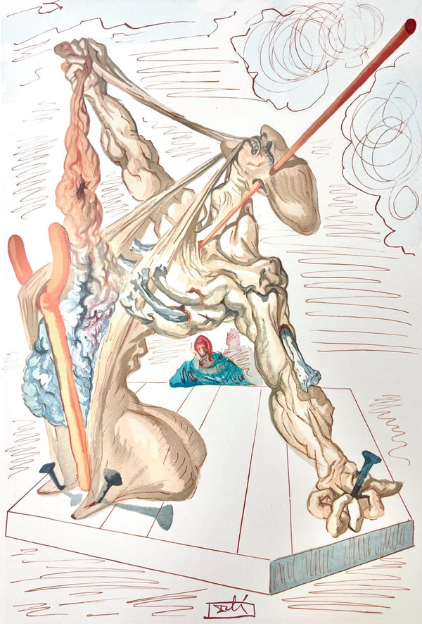 Salvador Dali, Hölle XXIX (Field 189-200; Michler/Löpsinger 1039-1138), Die Göttliche Komödie, Signed, Limited Edition Woodcut