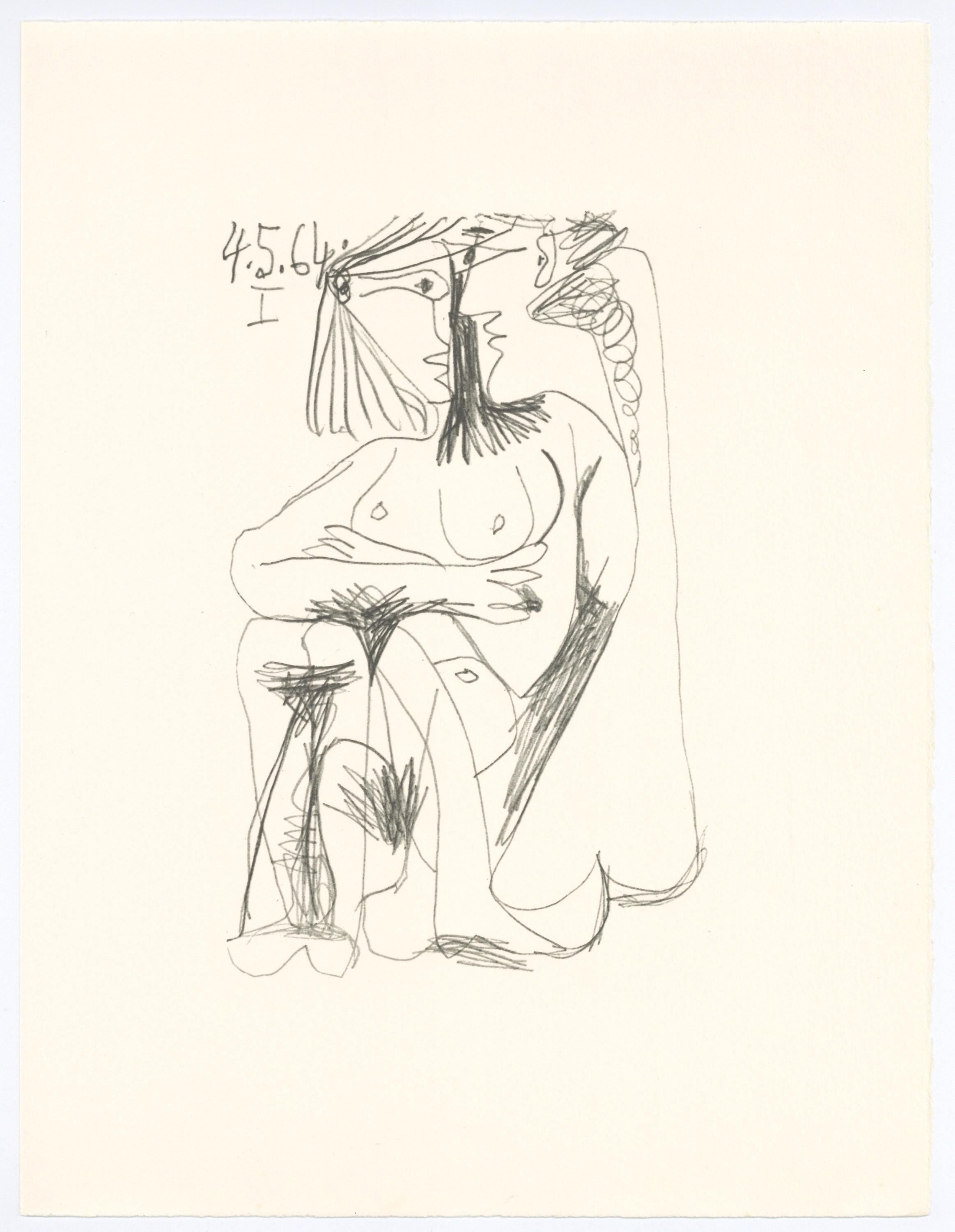 Pablo Picasso, Composition, Le Goût du Bonheur (Cramer 148; Bloch 2013), Limited Edition Mixed Media Lithograph