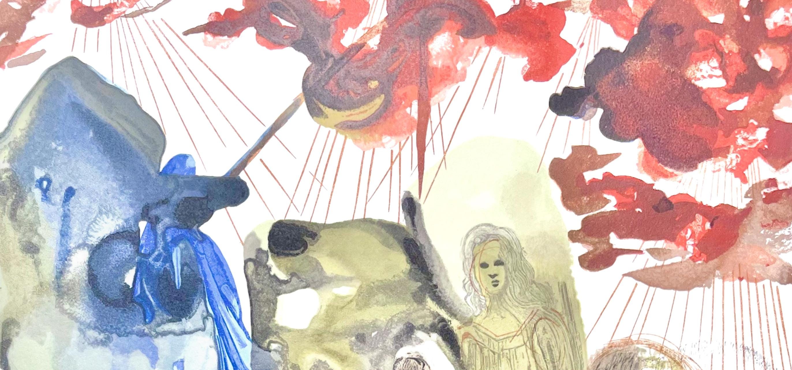 Salvador Dali, Fegefeuer XXVIII (Field 189-200; Michler/Löpsinger 1039-1138), Die Göttliche Komödie, Signed, Limited Edition Woodcut