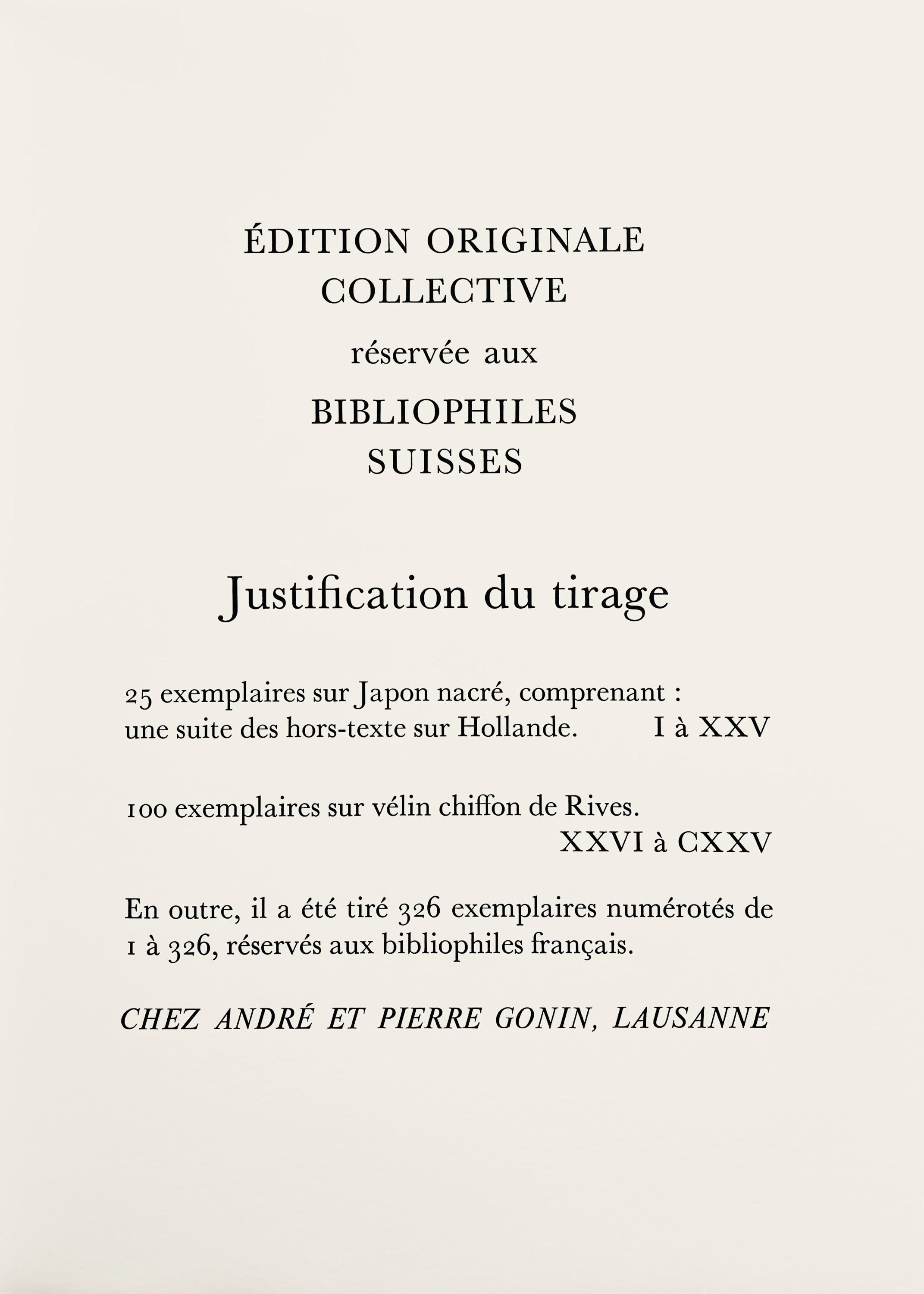 Hans Erni, Composition, Réflexions Simples Sur Le Corps, Limited Edition Lithograph