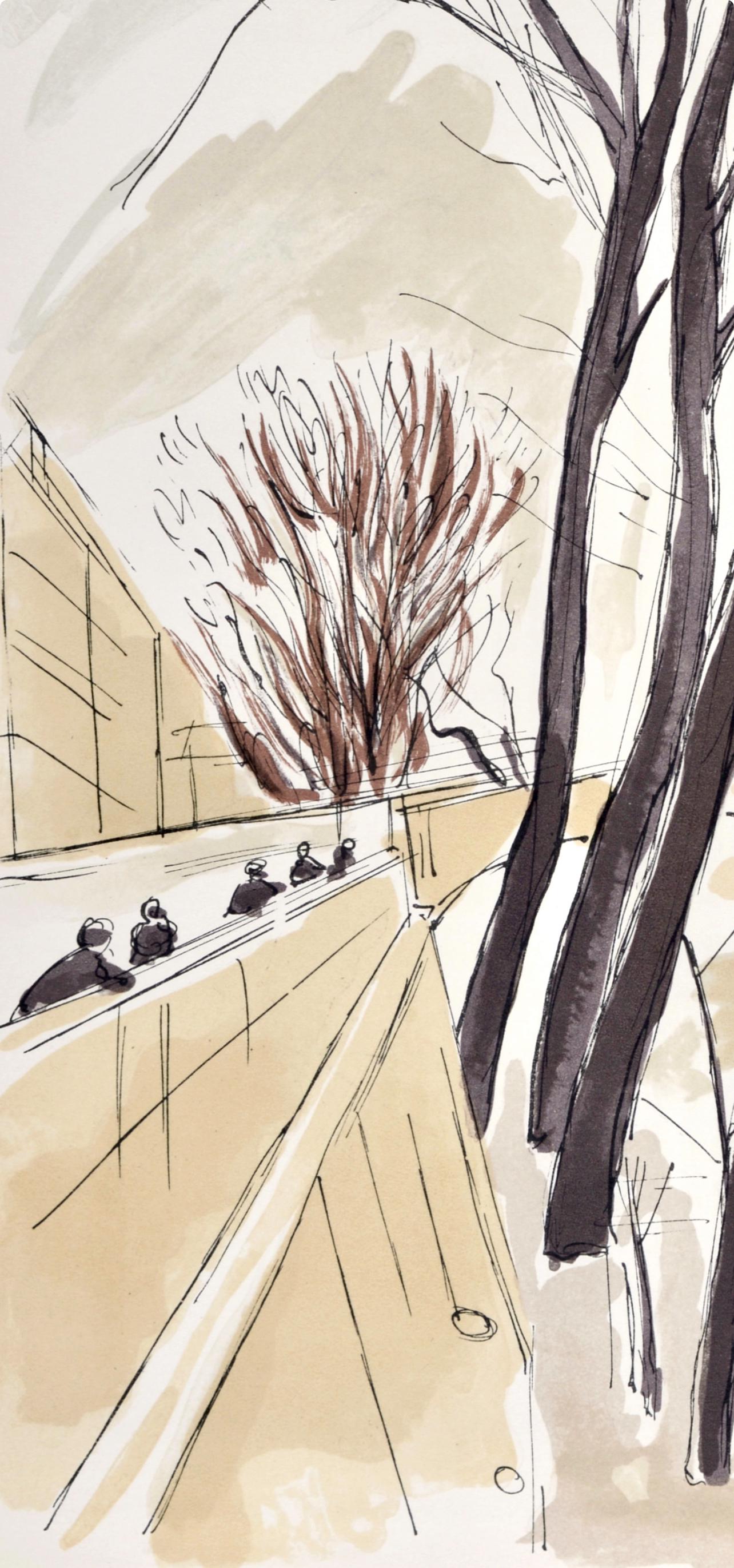 André Dunoyer de Segonzac, Les Quais de Paris, Regards sur Paris, Limited Edition Lithograph