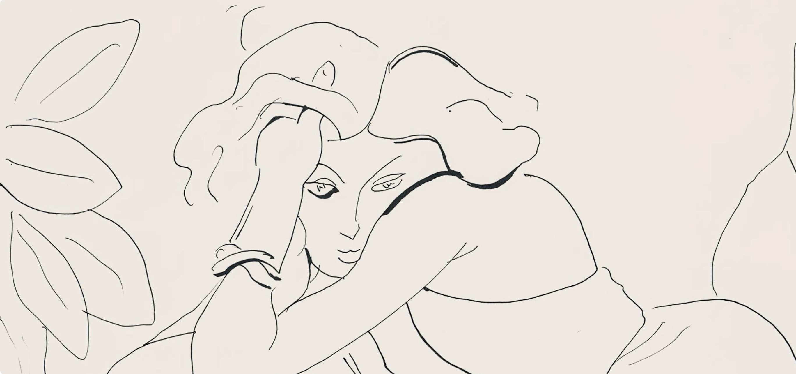 Henri Matisse, Série C, var. 8 (Duthuit 9), Henri Matisse, Dessins, Thèmes et variations, Limited Edition Lithograph