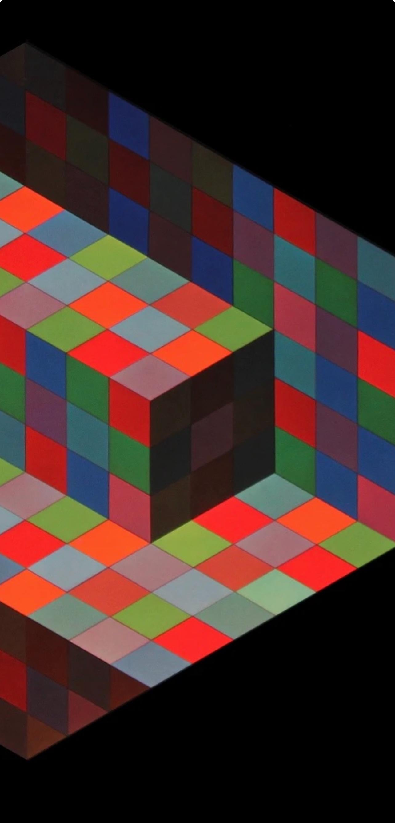 Victor Vasarely, Composition, Hommage à Hexagone, Limited Edition Héliogravure