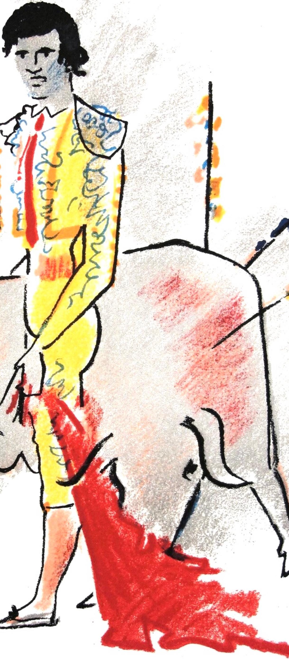 Jean Cocteau, Composition, Taureaux, Limited Edition Lithograph