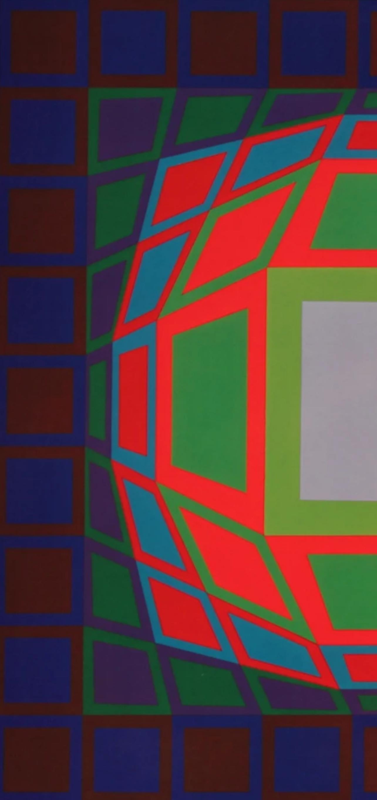 Victor Vasarely, Composition, Progressions III, Limited Edition Héliogravure