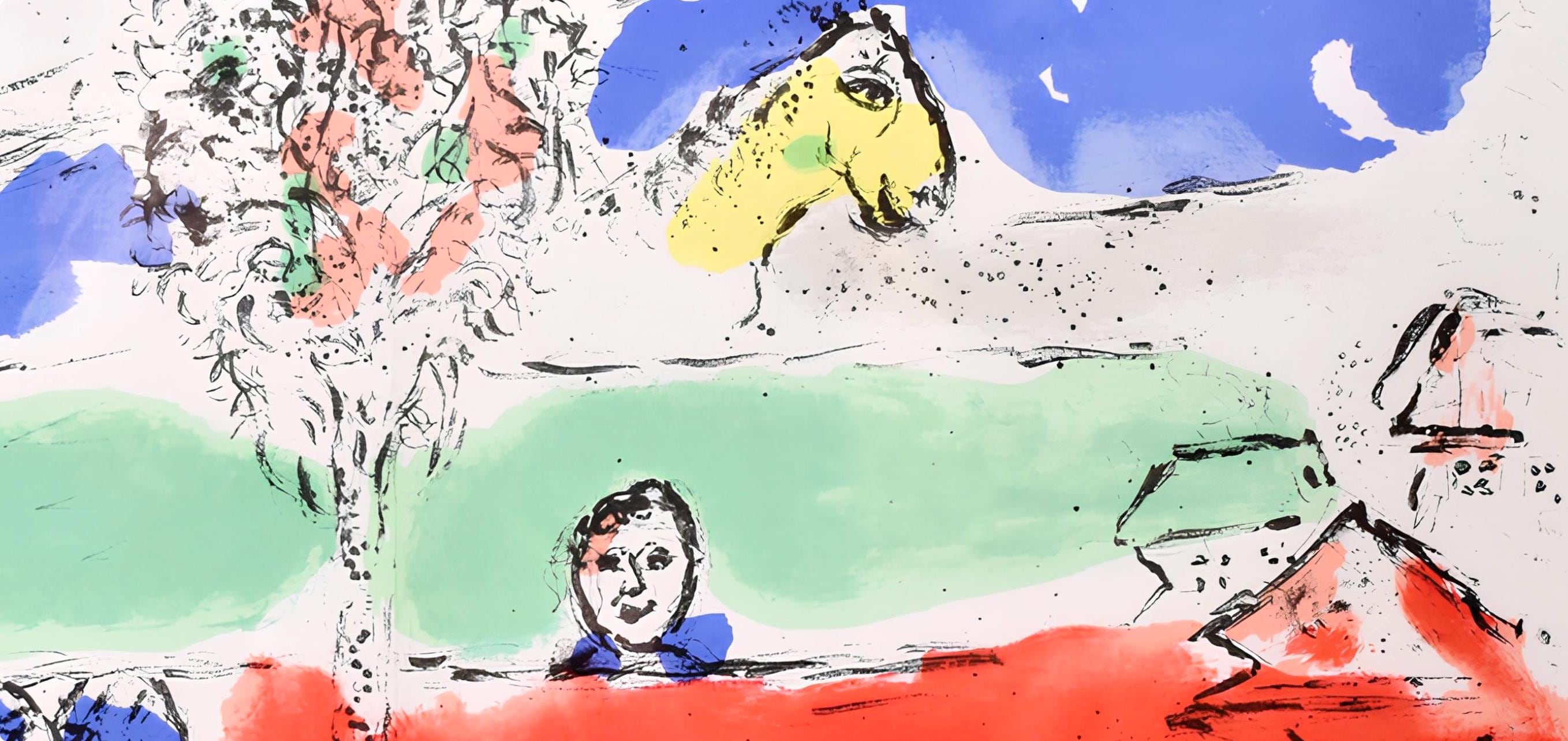 Marc Chagall, Le Fleuve vert (Mourlot 728), Chagall, Limited Edition Lithograph