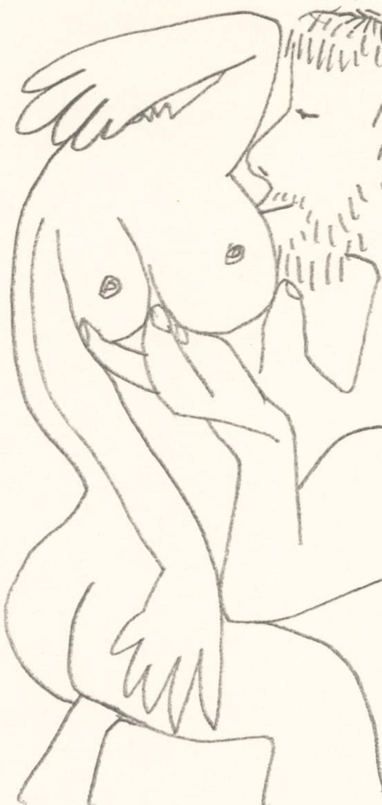 Pablo Picasso, Composition, Le Goût du Bonheur (Cramer 148; Bloch 2013), Limited Edition Mixed Media Lithograph