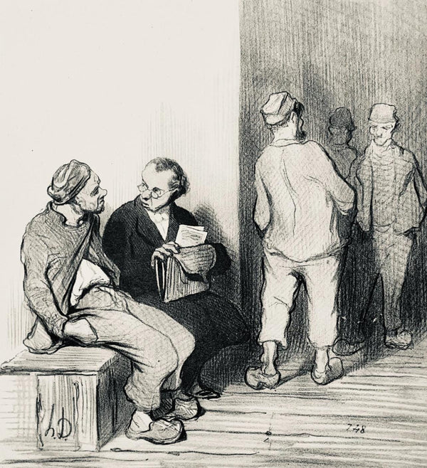 Honoré Daumier, Composition, Honoré Daumier, Law and Justice, Limited Edition Lithograph