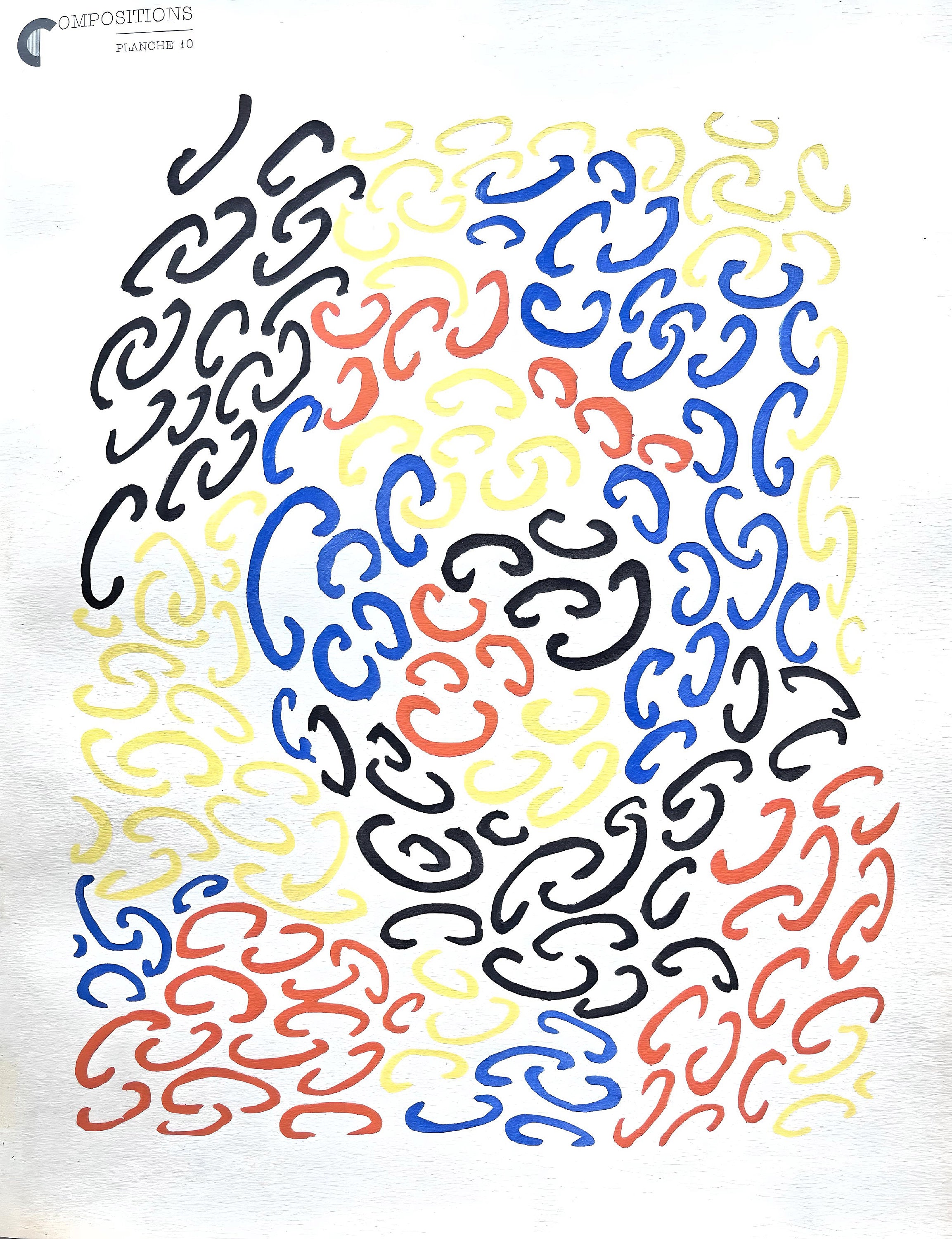 Sonia Delaunay, Planche No. 10, Compositions, couleurs, idées: Sonia Delaunay, Limited Edition Lithograph