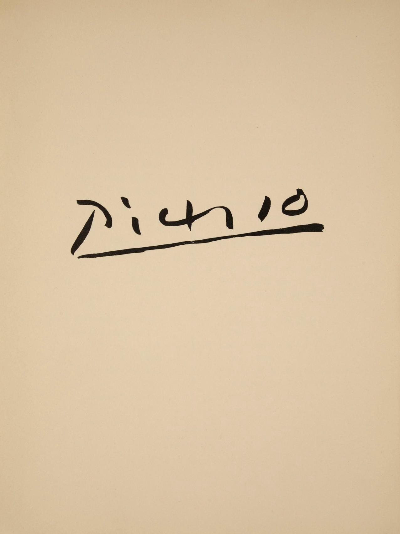Pablo Picasso, Profil de jeune fille (Cramer No. 84), 40 dessins de Picasso en marge du Buffon, Limited Edition Lithograph