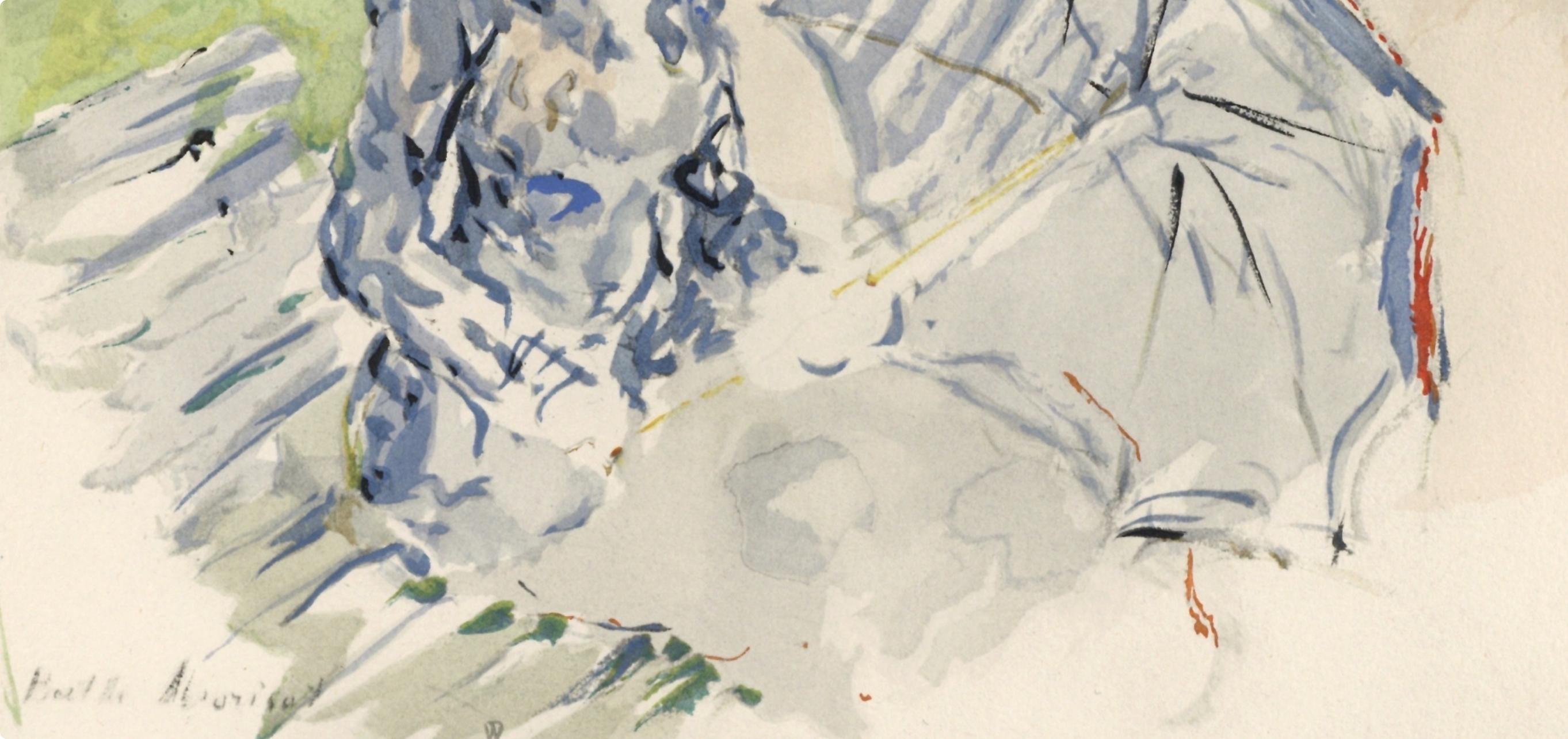 Berthe Morisot, Jeune femme assise avenue du Bois de Boulogne, Berthe Morisot Seize Aquarelles, Limited Edition Lithograph
