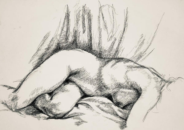 Ian Hornak, Renaissance Female Nude Figure Study, 1963, Original Drawing