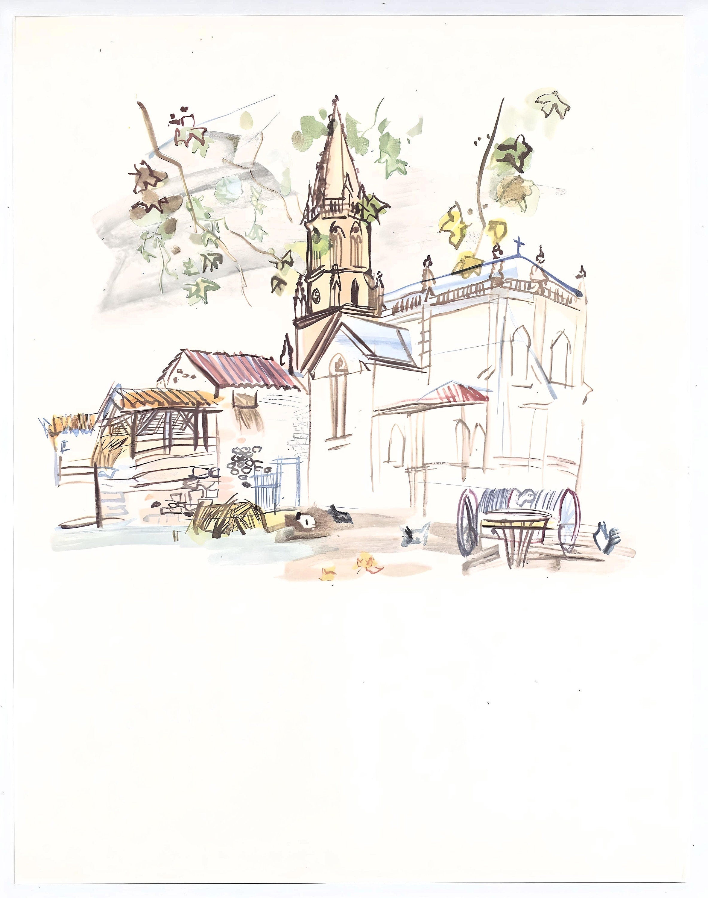 Raoul Dufy, L'église de Lestel, Vacances forcées