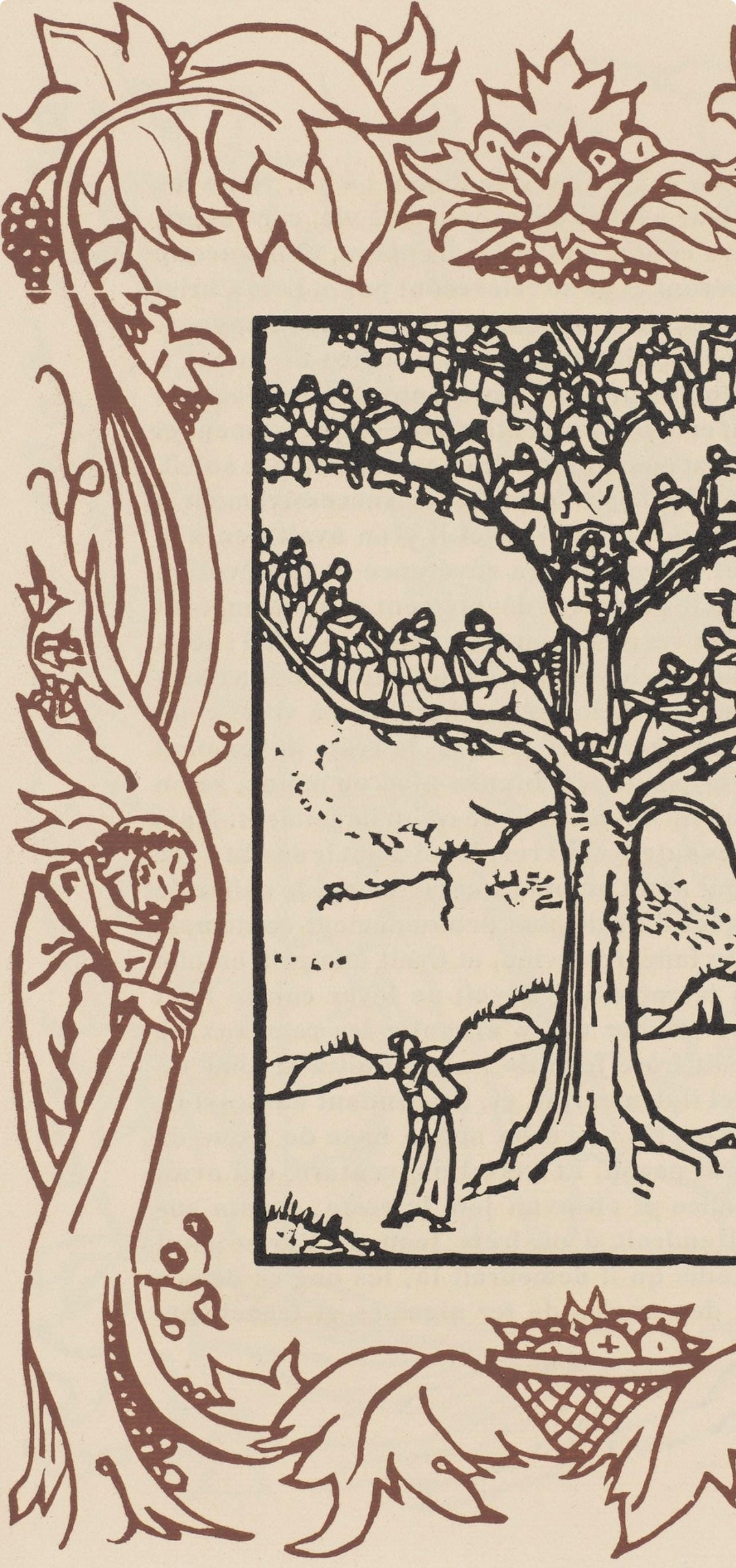 Émile Bernard, Composition (Morane, No. 100), Les Petites Fleurs de St. Françoise, Limited Edition Woodcut