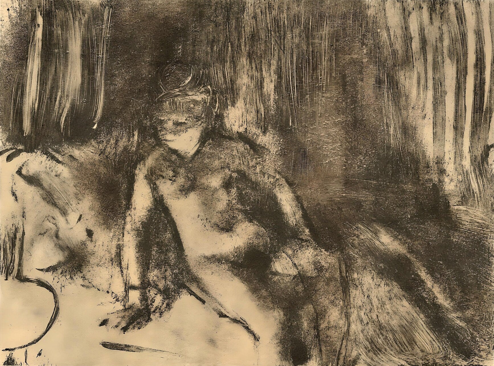 Edgar Degas, Le Coucher, E. Degas Monotypes, Limited Edition Monotype
