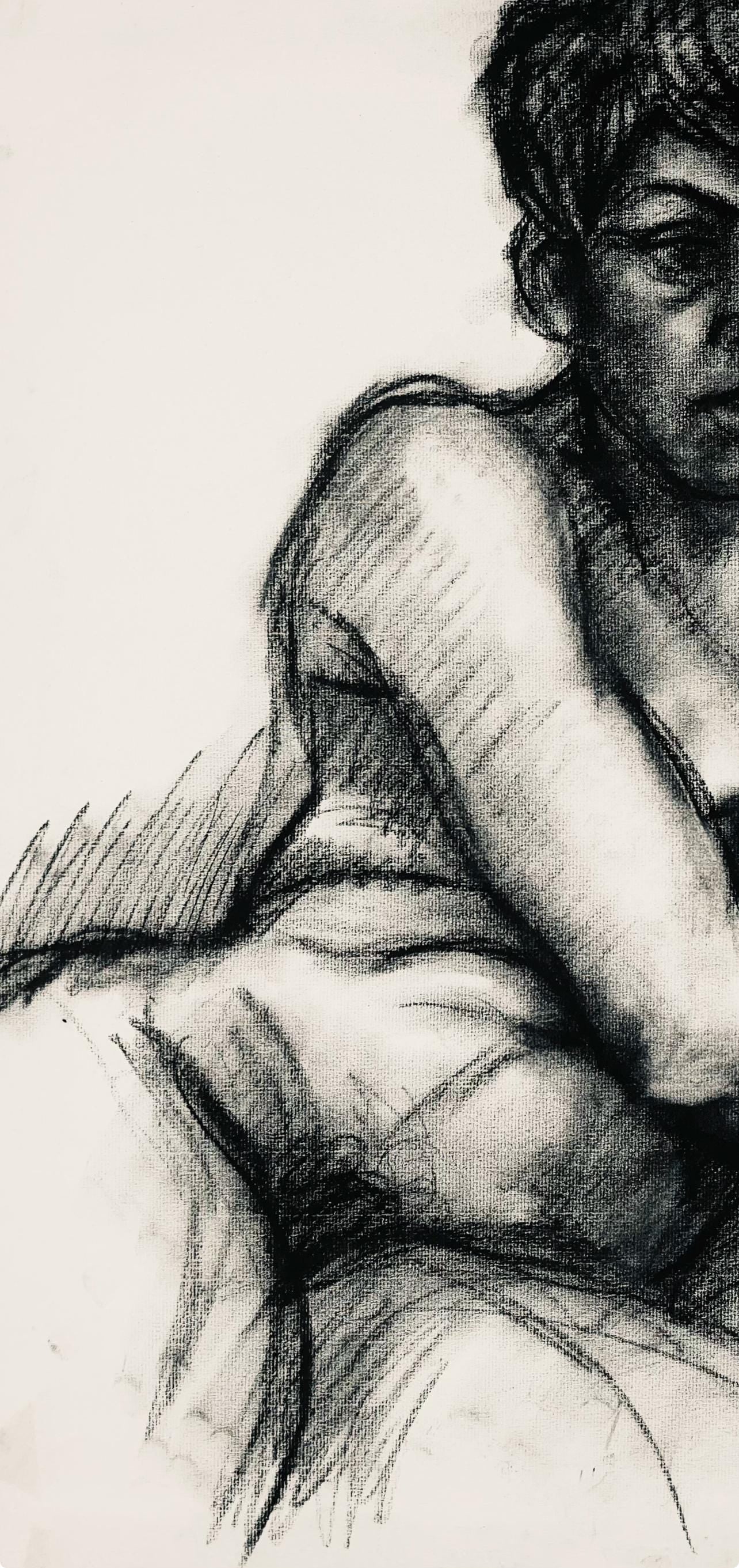 Ian Hornak, Renaissance Female Nude Figure Study, 1963, Original Drawing