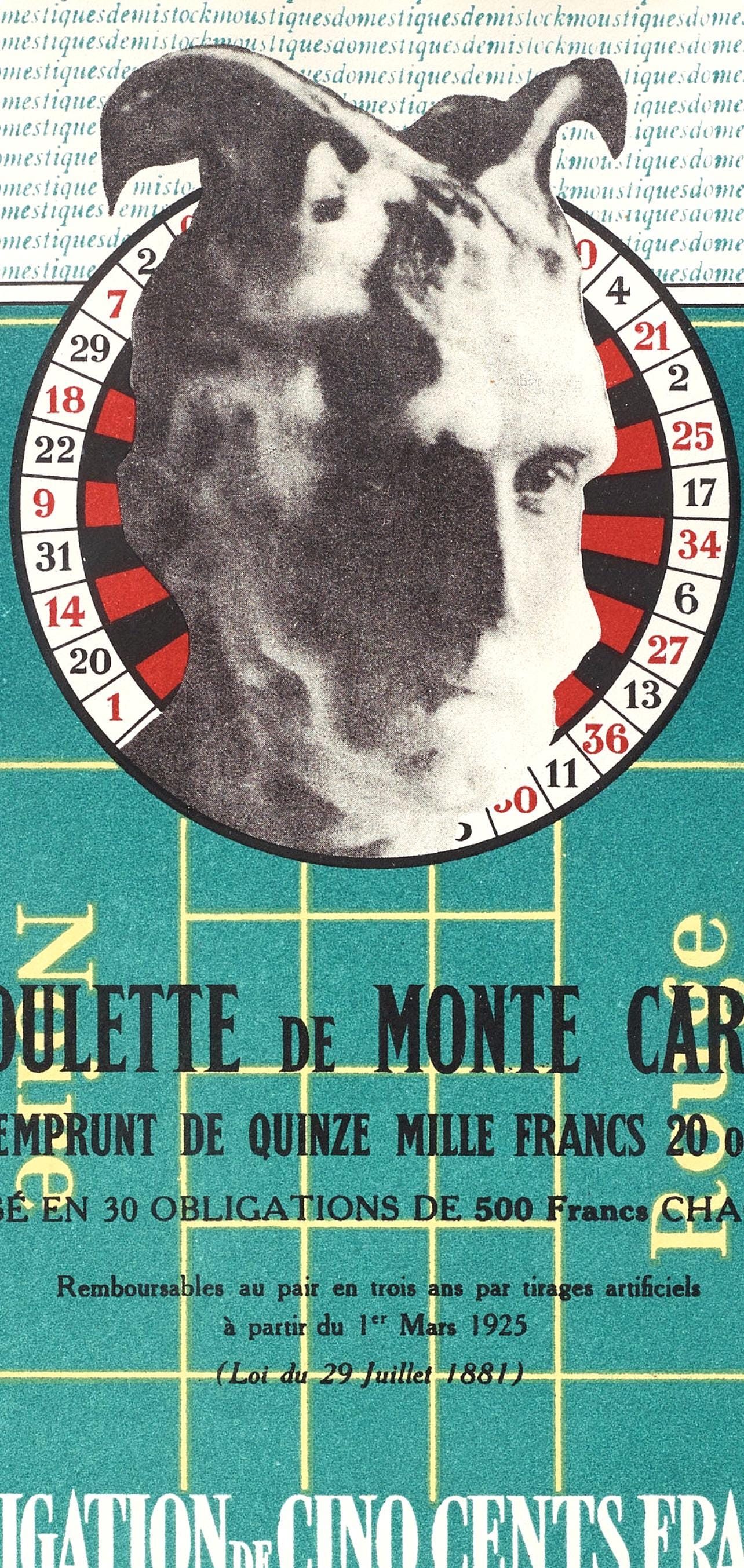Marcel Duchamp, Monte Carlo Bond (Schwarz 406b), XXe siècle, Limited Edition Lithograph