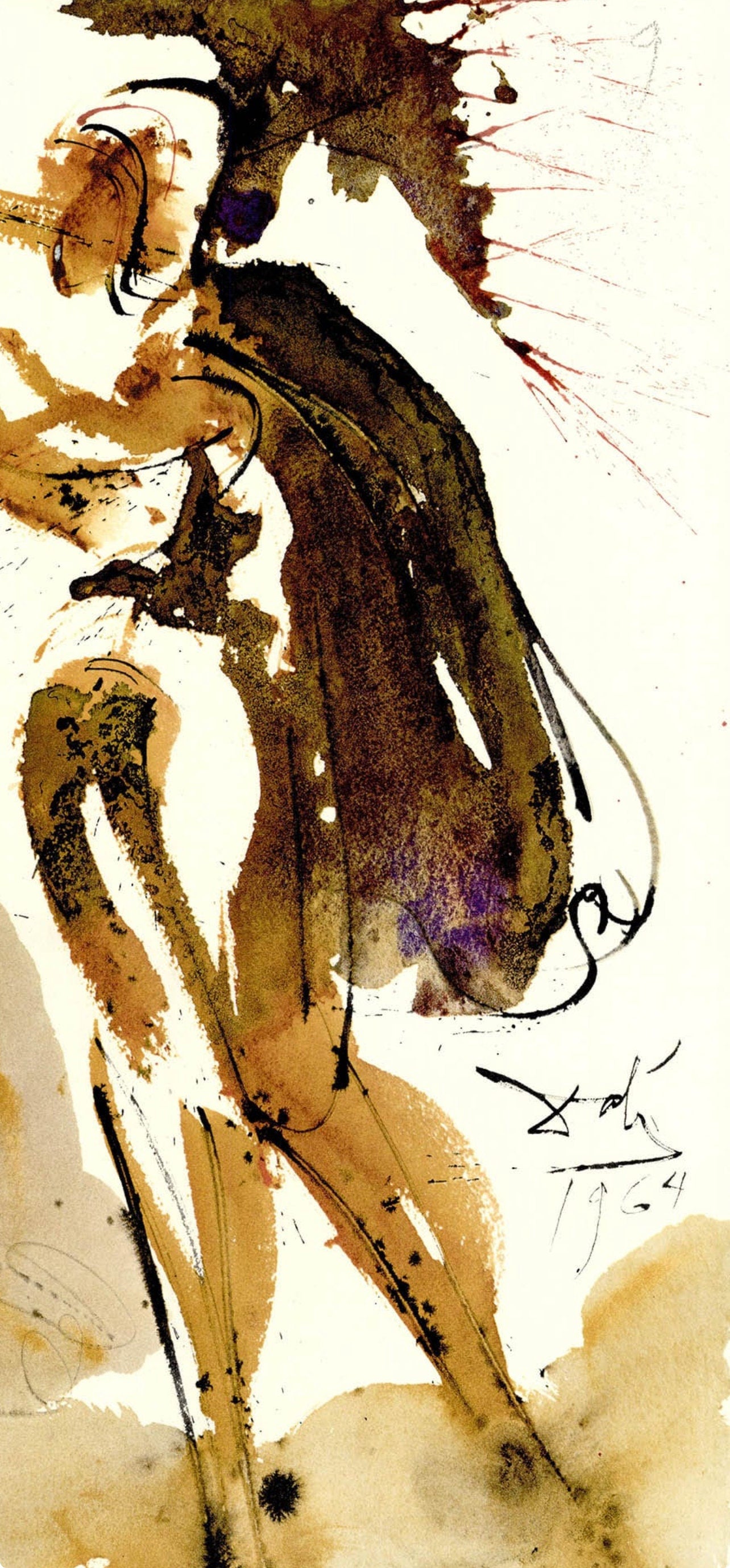 Salvador Dali, Composition (Michler/Löpsinger 1600; Field 69-3), Biblia Sacra, Limited Edition Lithograph