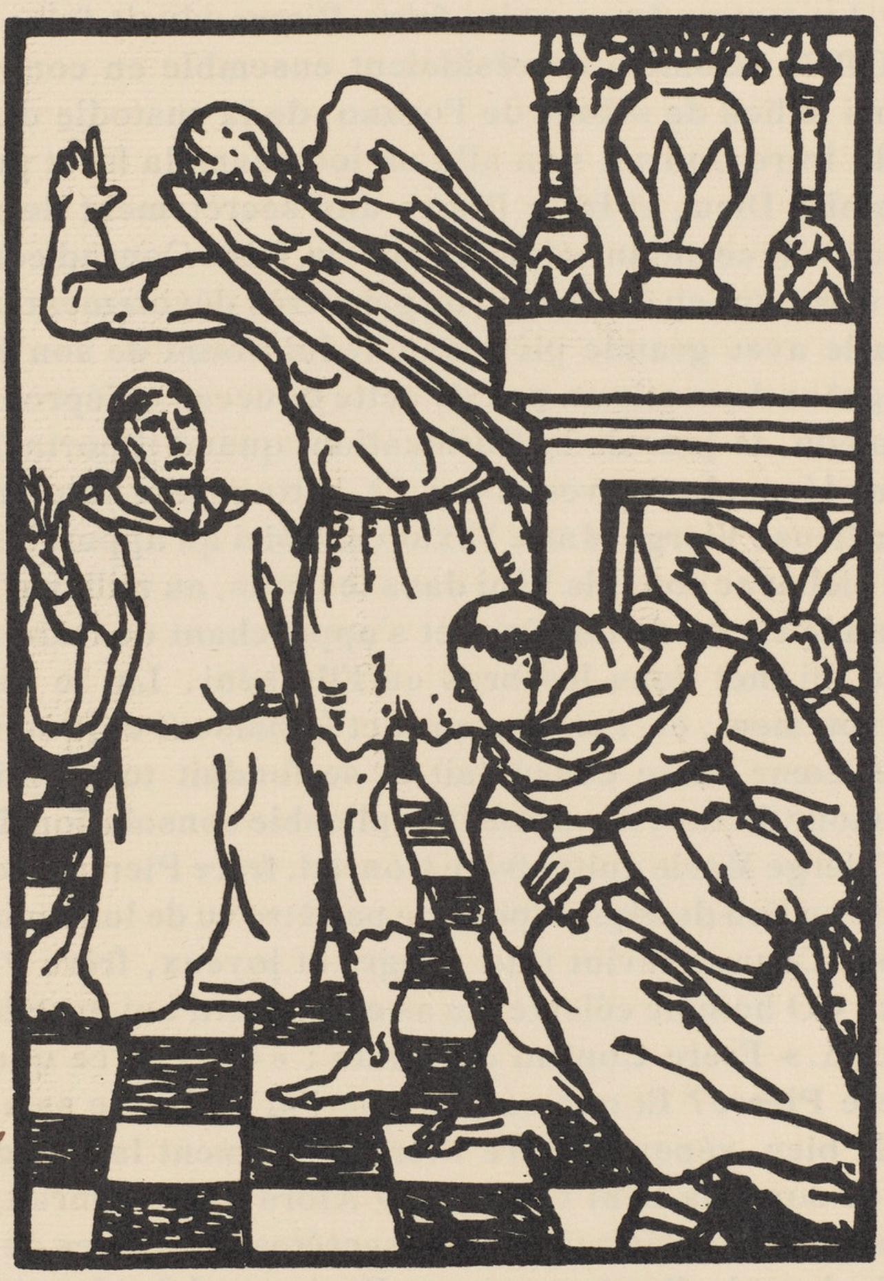 Émile Bernard, Composition (Morane, No. 100), Les Petites Fleurs de St. Françoise, Limited Edition Woodcut