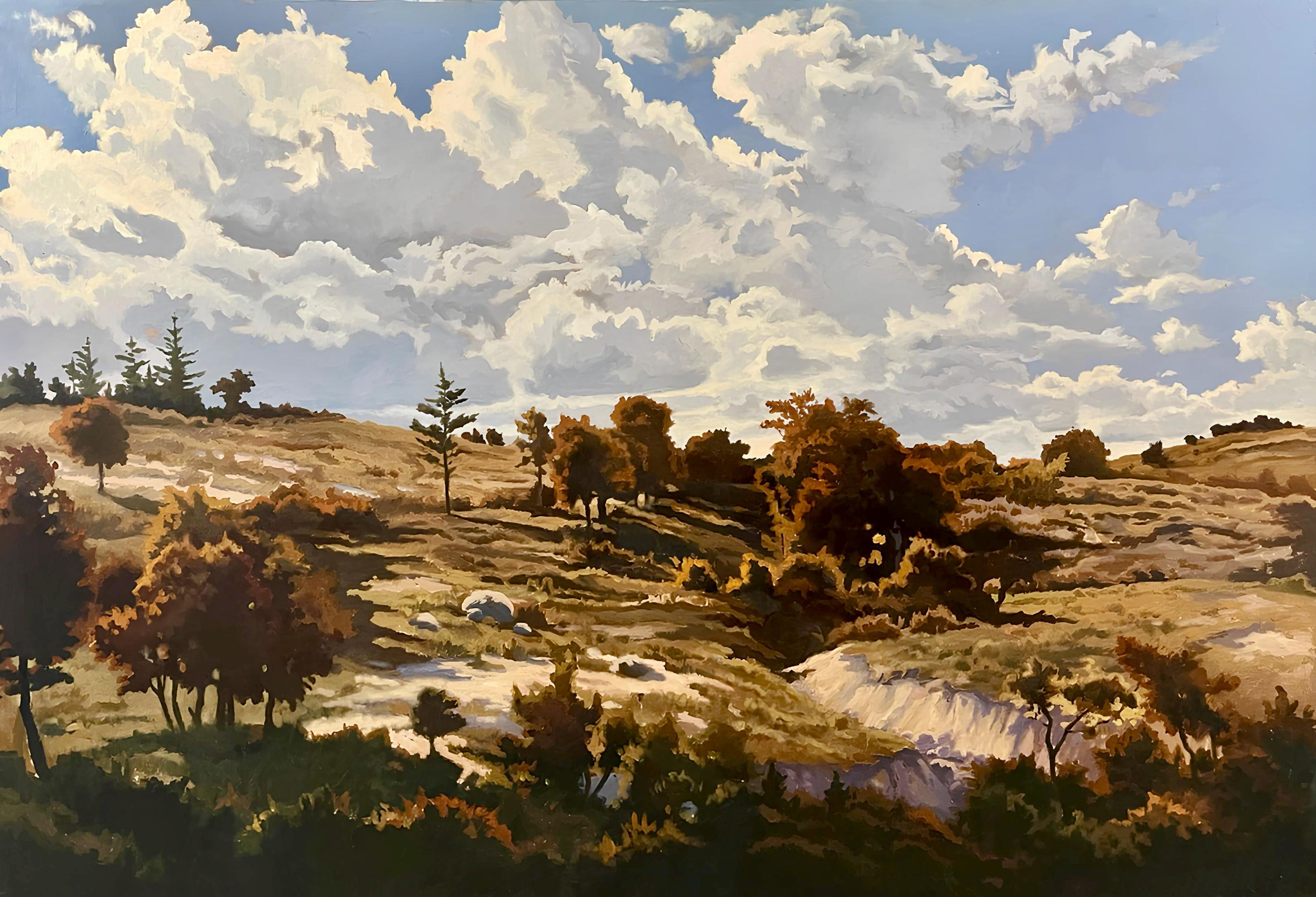 Ian Hornak, Pastoral Landscape, Original Painting (50 x 72 inches)