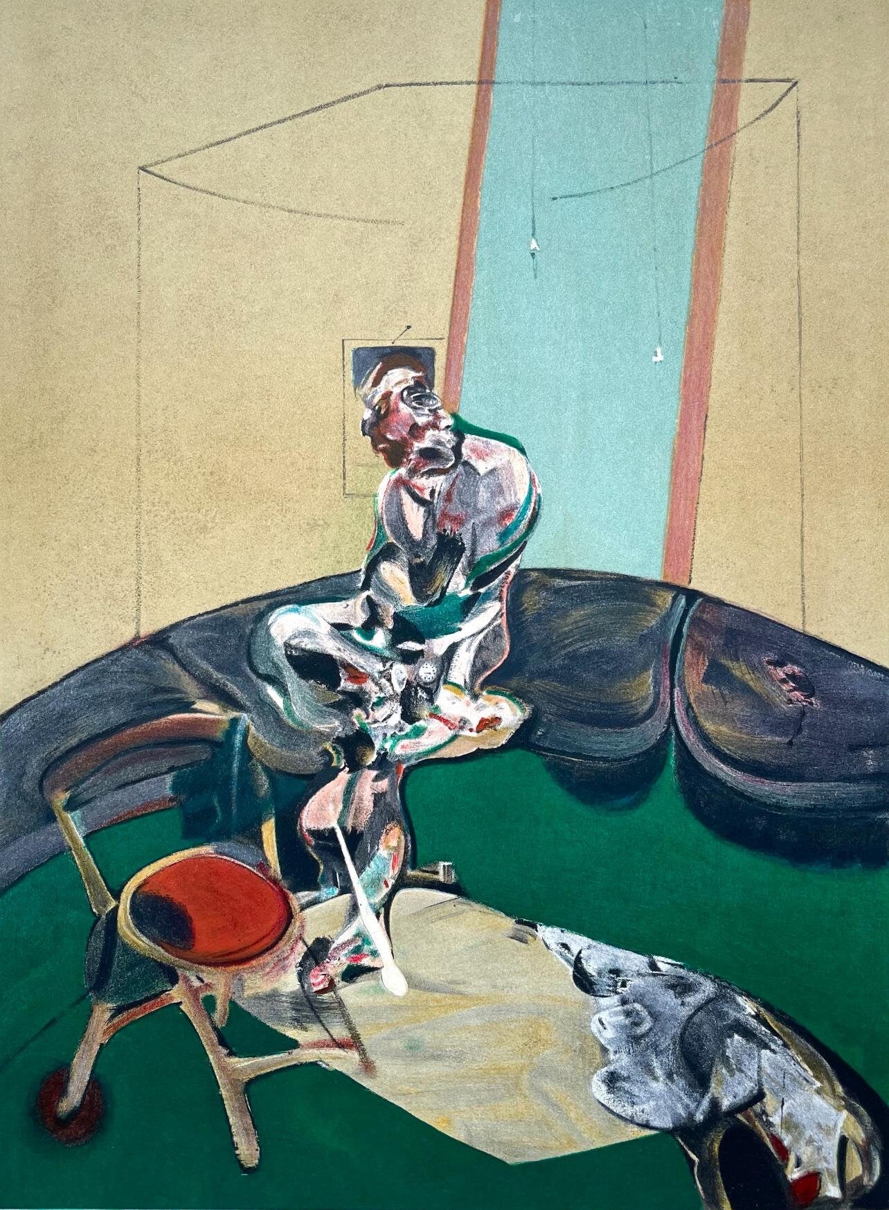 Francis Bacon, Portrait of George Dyer Staring at Blind Cord, Derrière le miroir, Limited Edition Lithograph