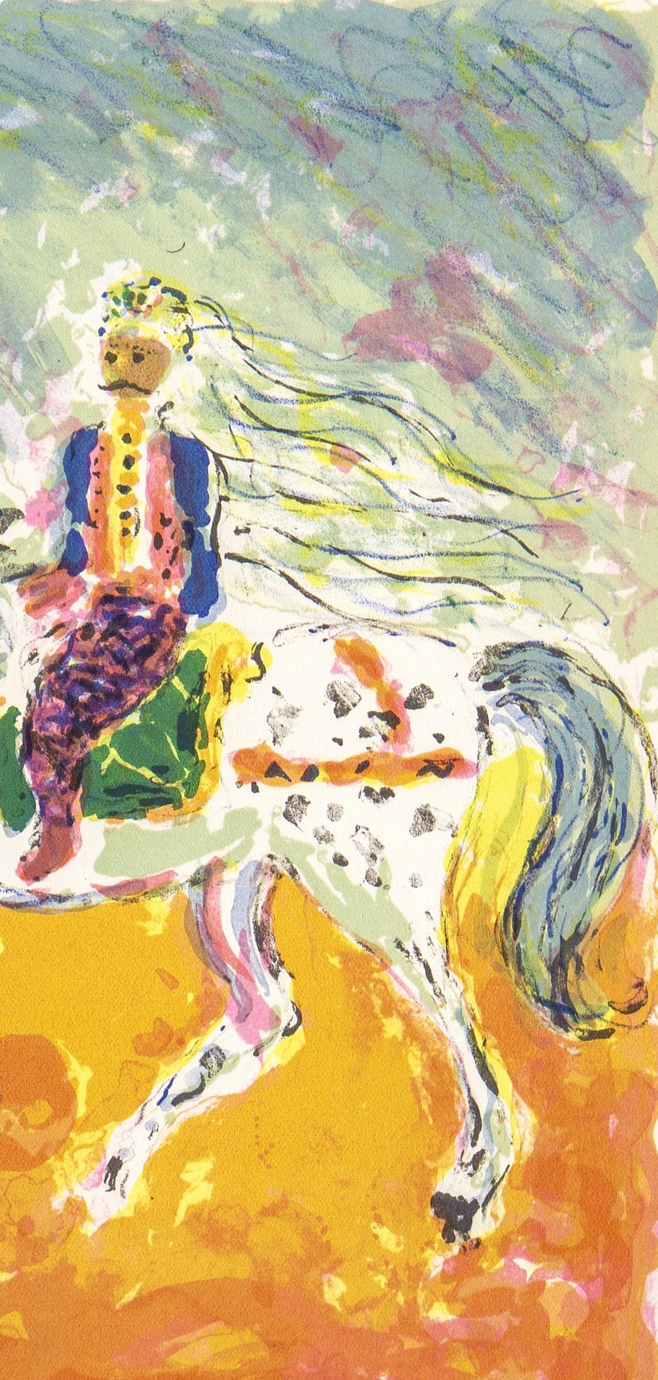 Constantin Terechkovitch, Cavalier tunisien, Souvenirs et portraits d'artistes, Limited Edition Lithograph