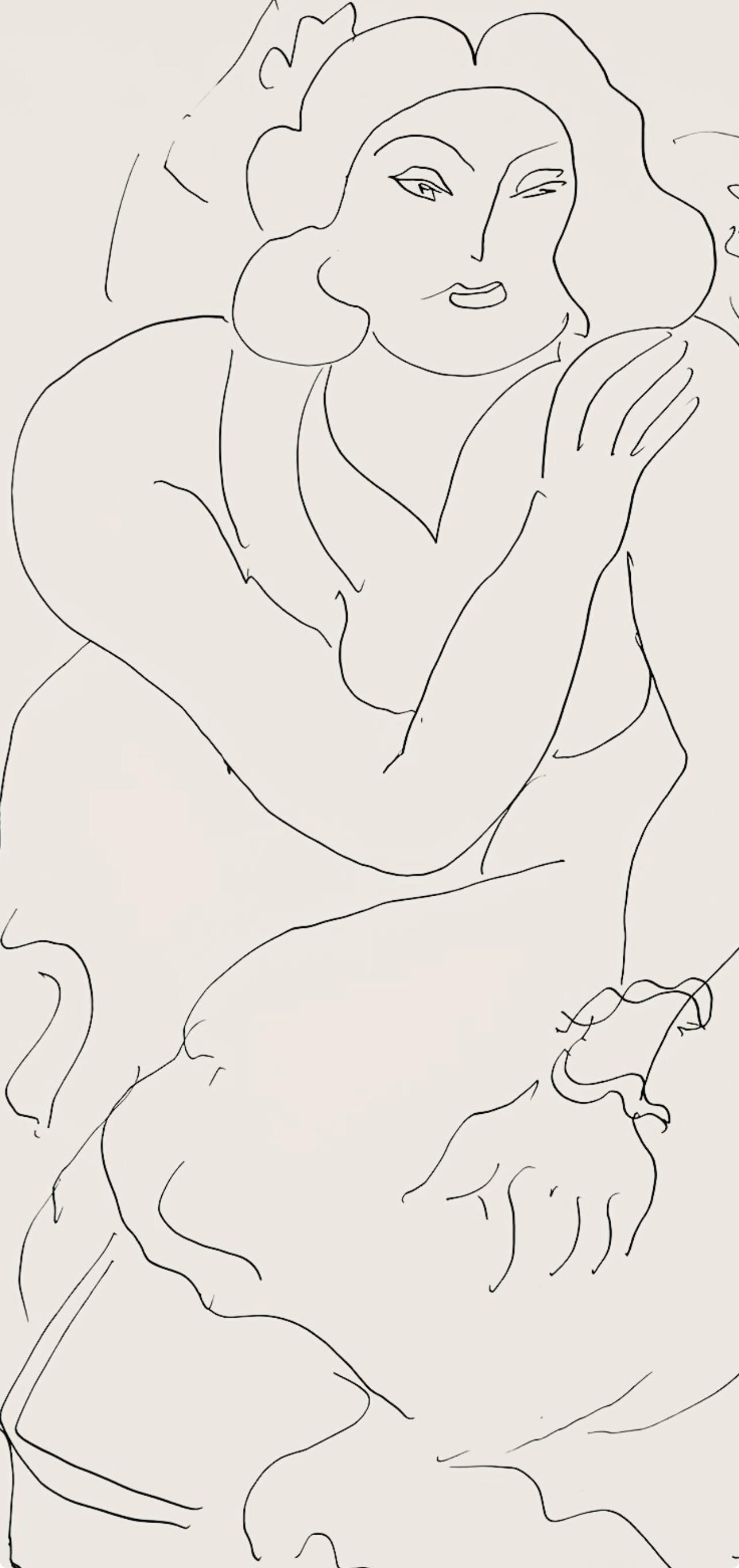 Henri Matisse, Série E, var. 10 (Duthuit 9), Henri Matisse, Dessins, Thèmes et variations, Limited Edition Lithograph