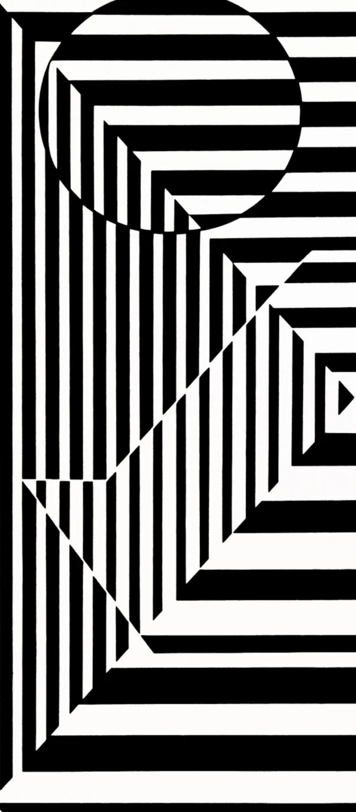 Victor Vasarely, Composition, Linéaires, Limited Edition Héliogravure