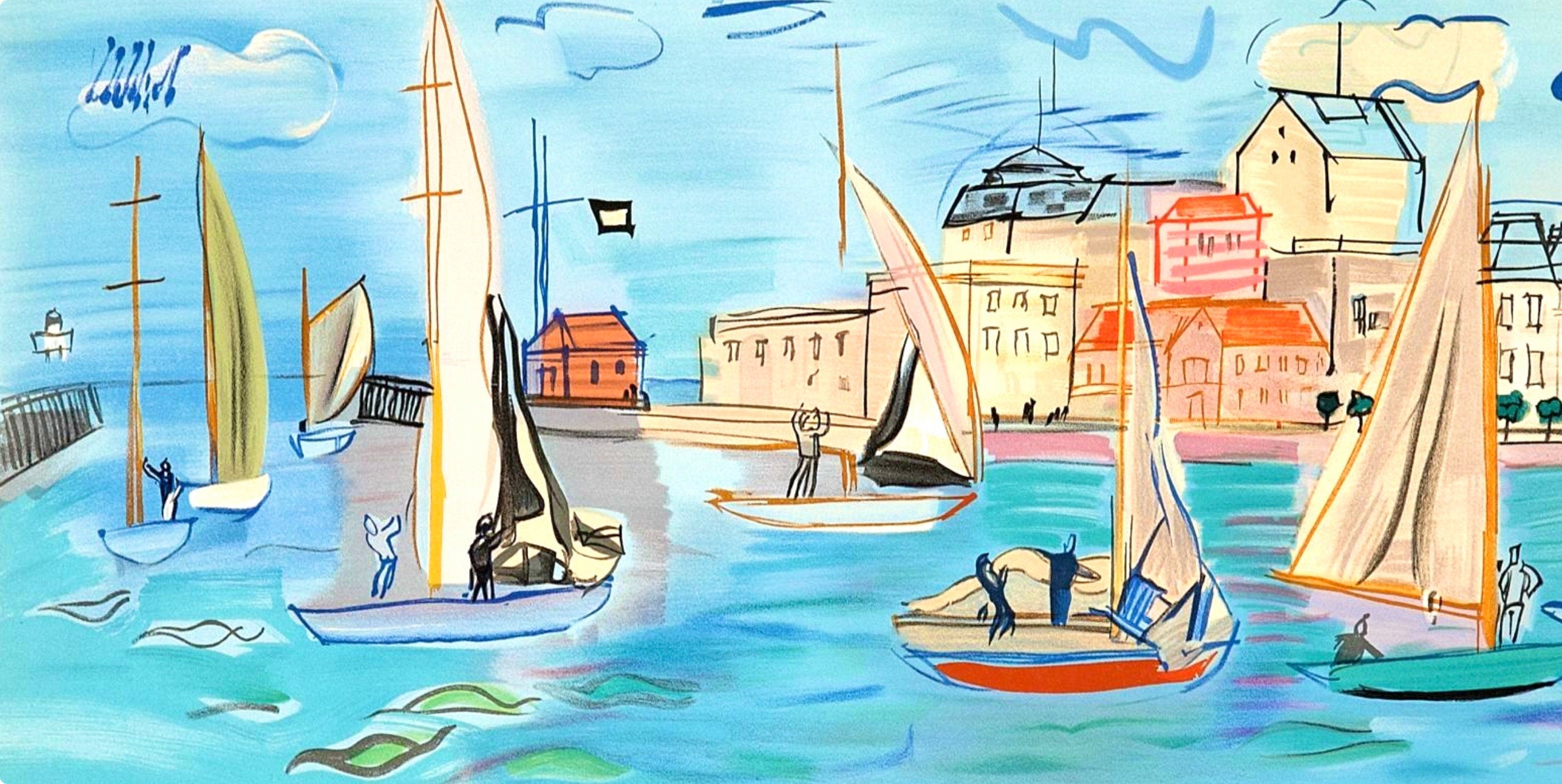 Raoul Dufy, Les Régates, Raoul Dufy, Collection Pierre Lévy, Limited Edition Lithograph