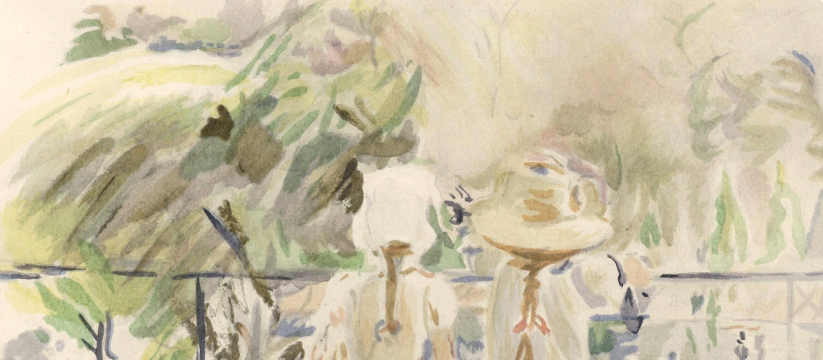 Berthe Morisot, Au Jardin des Tuileries, Berthe Morisot Seize Aquarelles, Limited Edition Lithograph