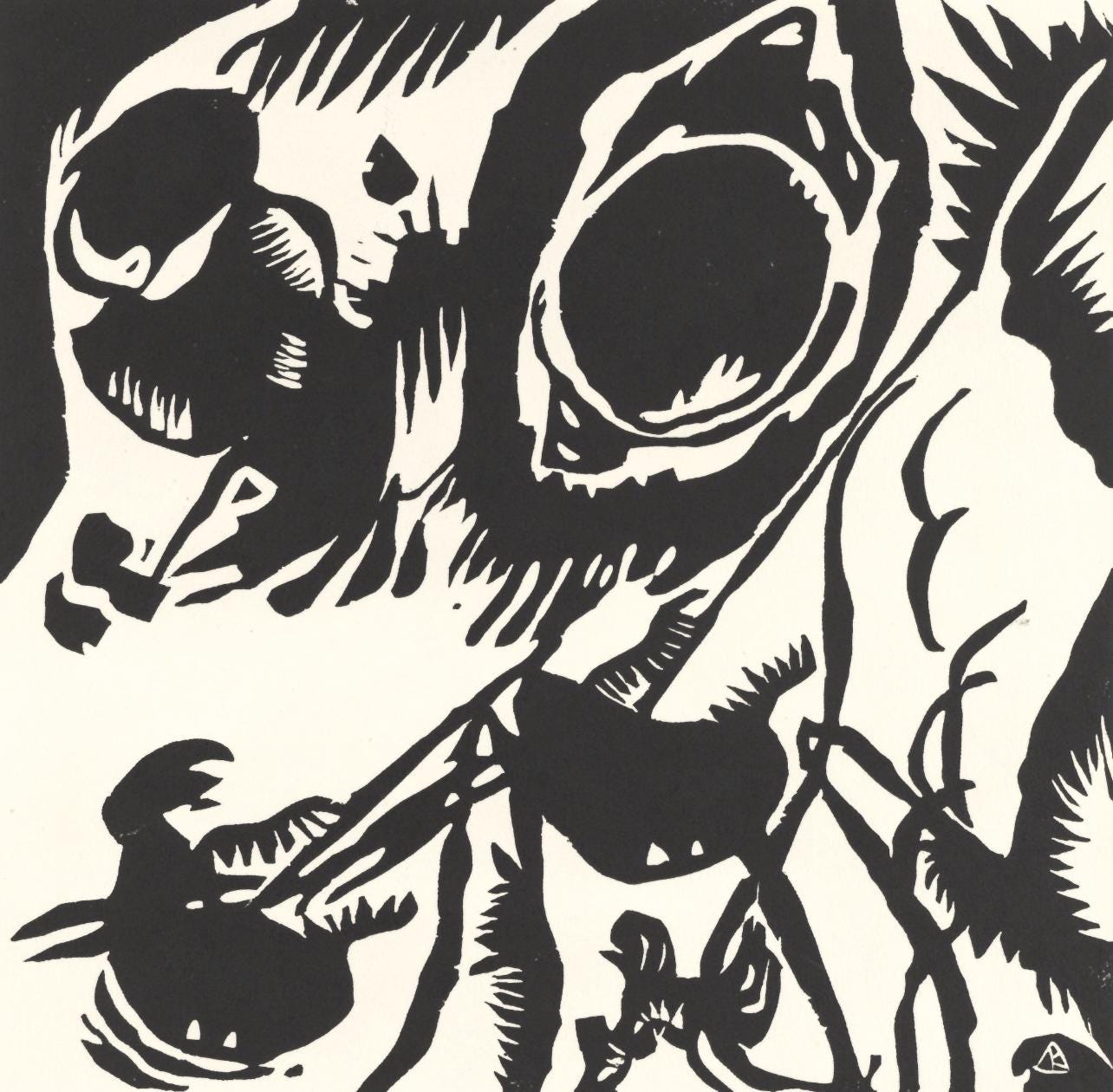 Wassily Kandinsky, Motiv aus Improvisation 25 (Roethel 105), XXe siècle, Limited Edition Woodcut