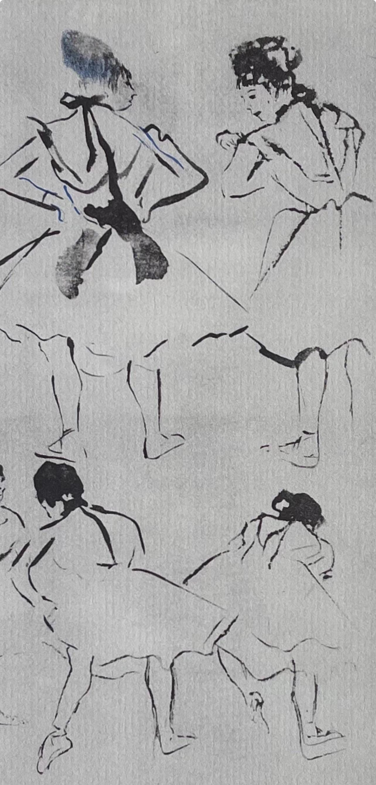 Edgar Degas, Sketch of Dancers, Limited Edition Lithograph