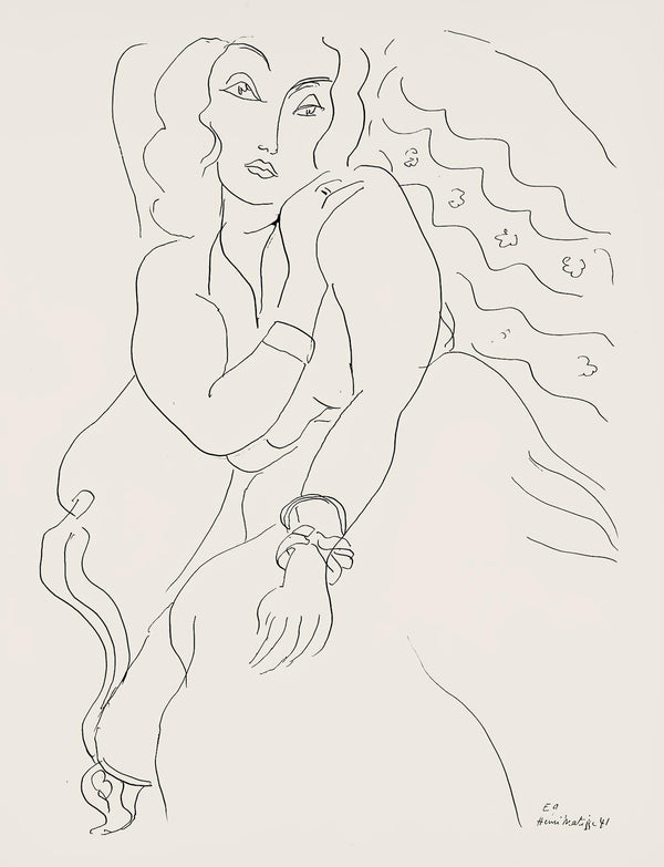 Henri Matisse, Série E, var. 9 (Duthuit 9), Henri Matisse, Dessins, Thèmes et variations, Limited Edition Lithograph
