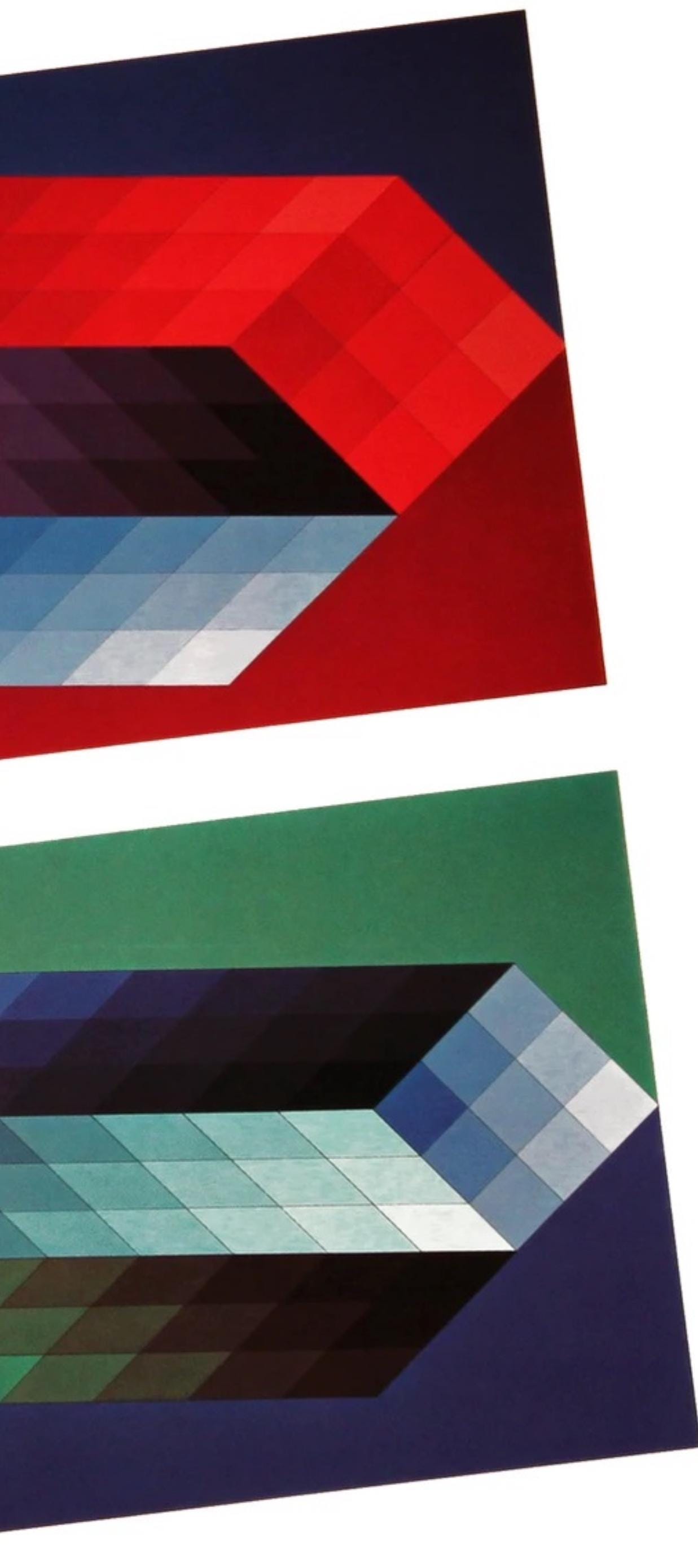 Victor Vasarely, Composition, Hommage à Hexagone, Limited Edition Héliogravure