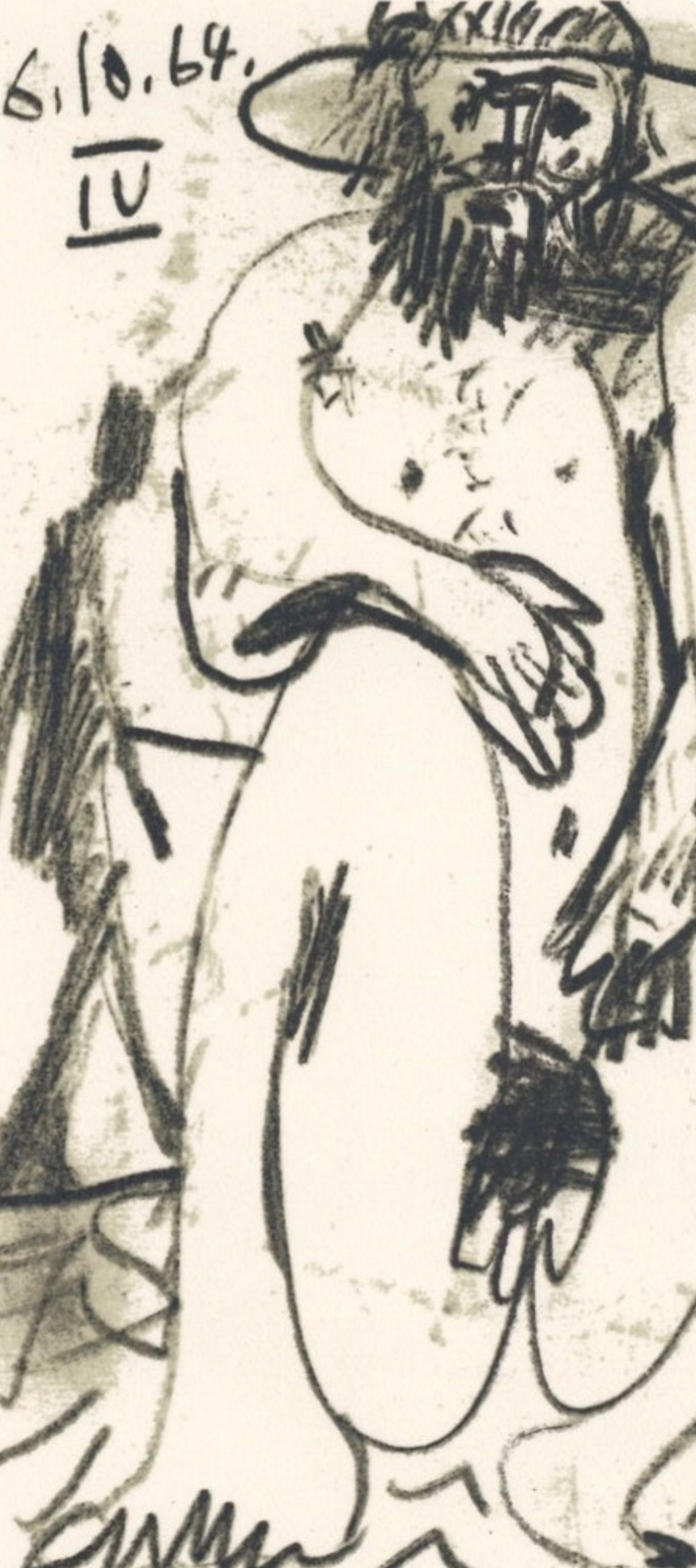 Pablo Picasso, Composition, Le Goût du Bonheur (Cramer 148; Bloch 2013), Limited Edition Mixed Media Lithograph