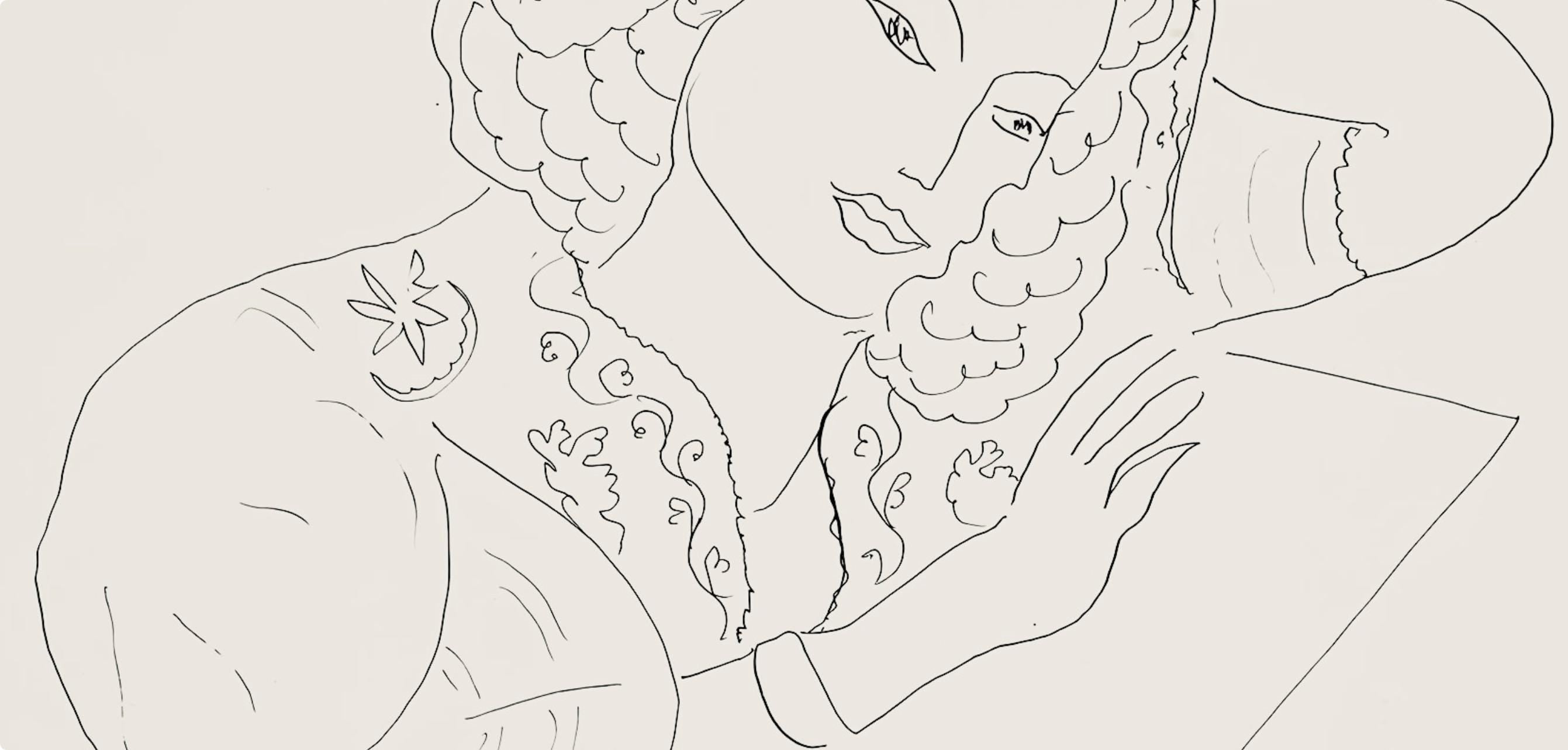 Henri Matisse, Série I, var. 11 (Duthuit 9), Henri Matisse, Dessins, Thèmes et variations, Limited Edition Lithograph