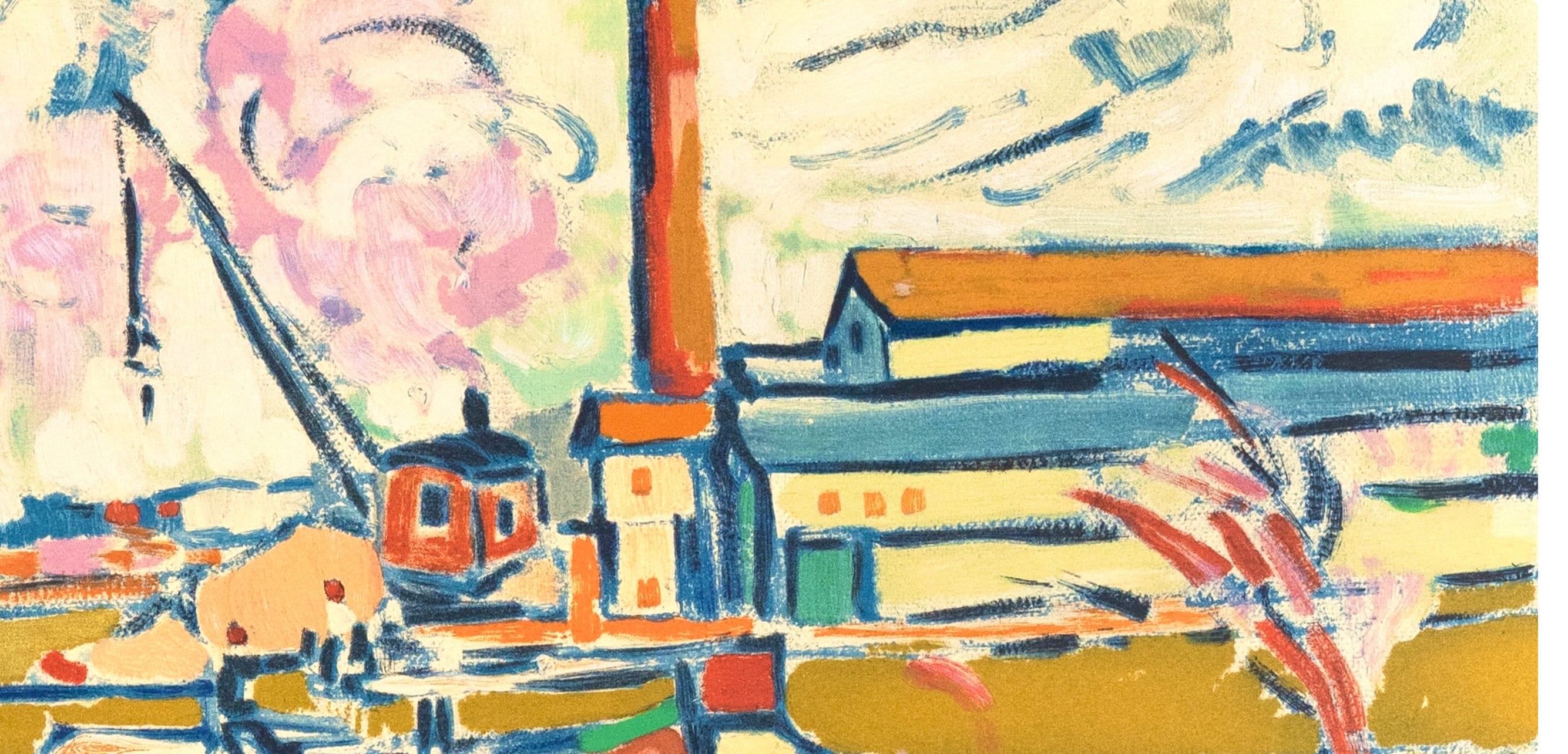 Maurice de Vlaminck, Paysage à Chatou, Fauves, Collection Pierre Lévy, Limited Edition Lithograph