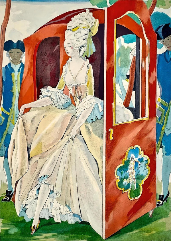 Umberto Brunelleschi, Composition, La Leçon d'amour dans un parc, Limited Edition Lithograph