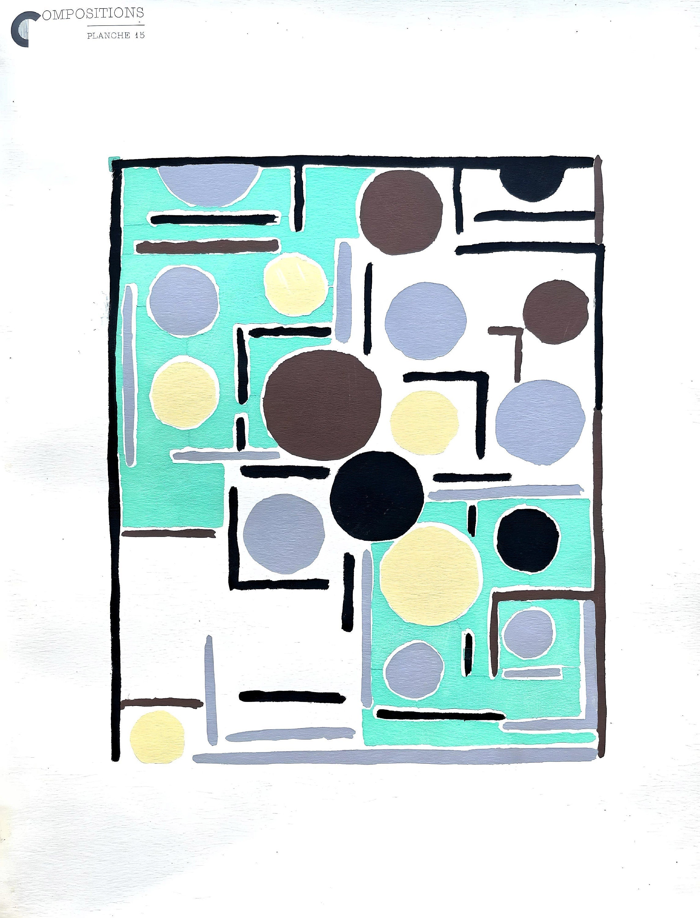 Sonia Delaunay, Planche No. 15, Compositions, couleurs, idées: Sonia Delaunay, Limited Edition Lithograph