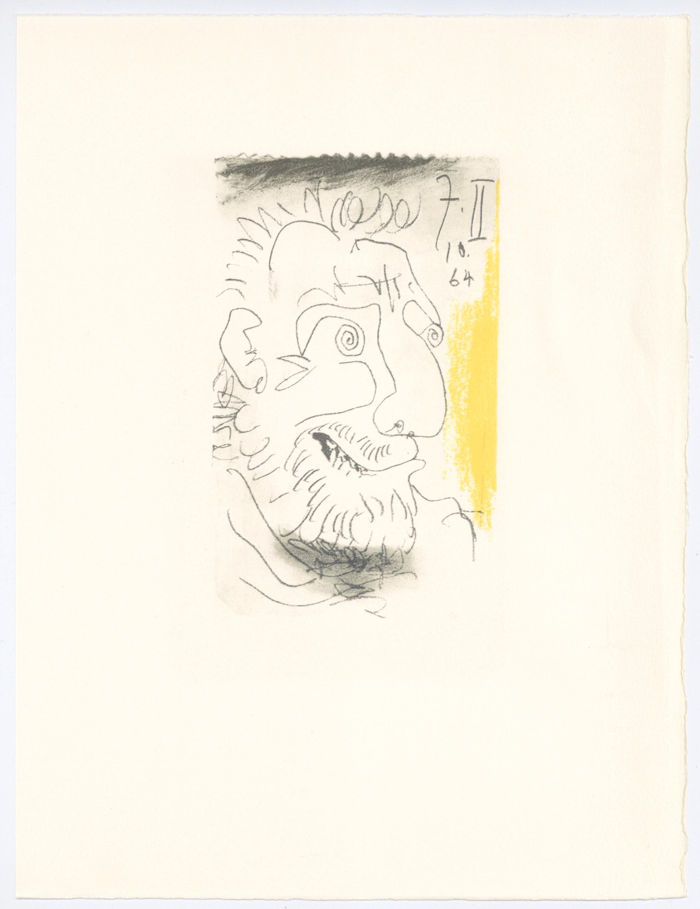 Pablo Picasso, Composition, Le Goût du Bonheur (Cramer 148; Bloch 2013), Limited Edition Mixed Media Lithograph